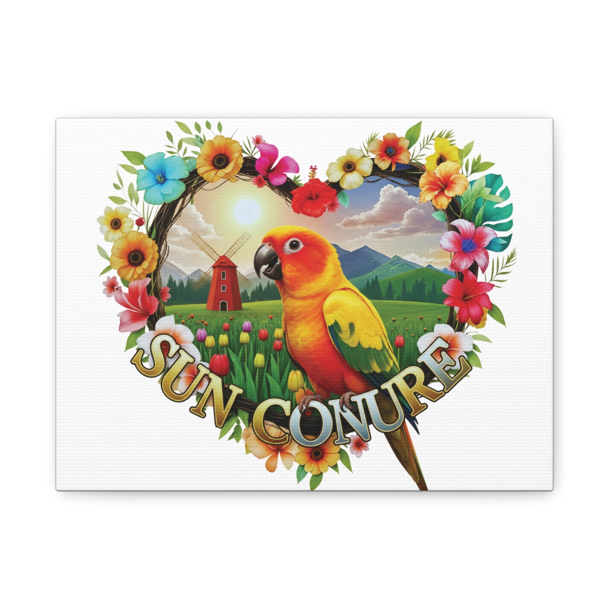 Sun Conure Parrot Wall-Hanging