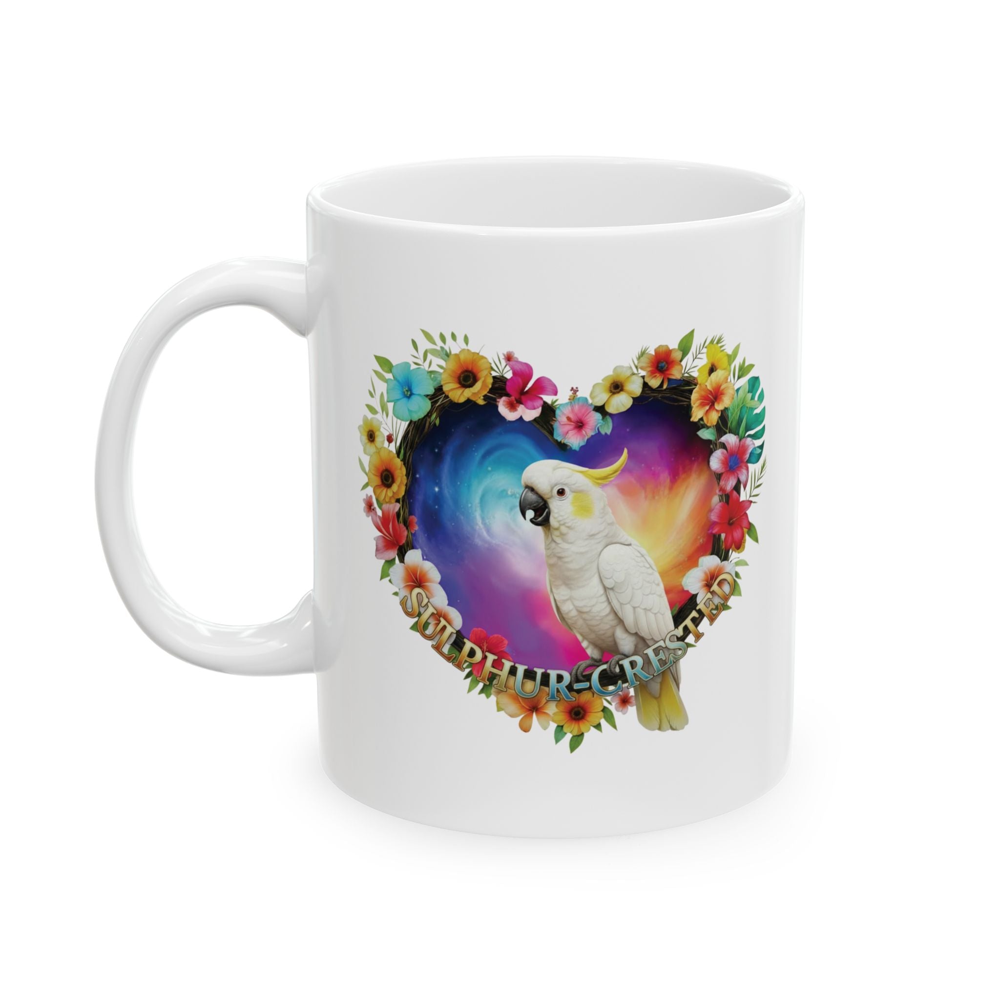 Sulphur Crested Floral Mug