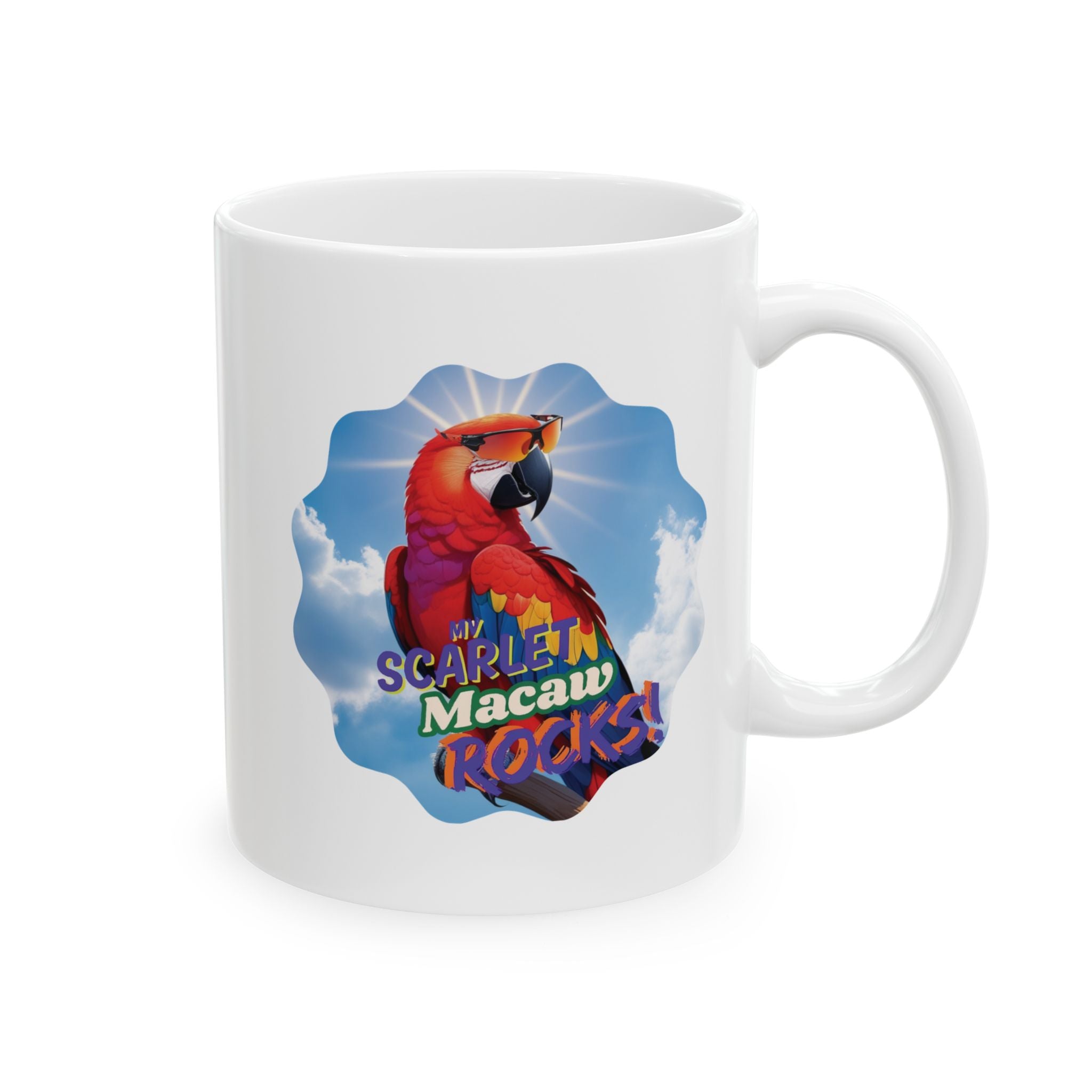 Scarlet Macaw Rocks Mug