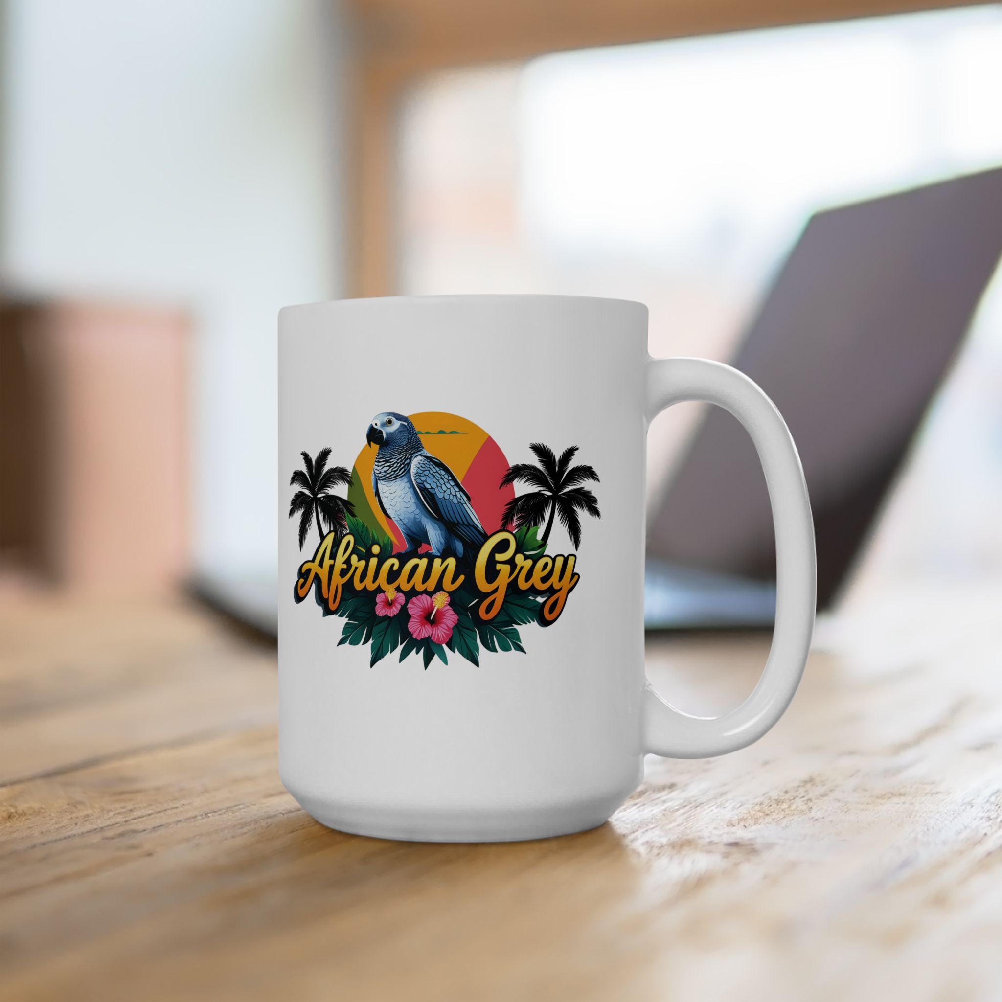 African Grey Palm Tree Mug