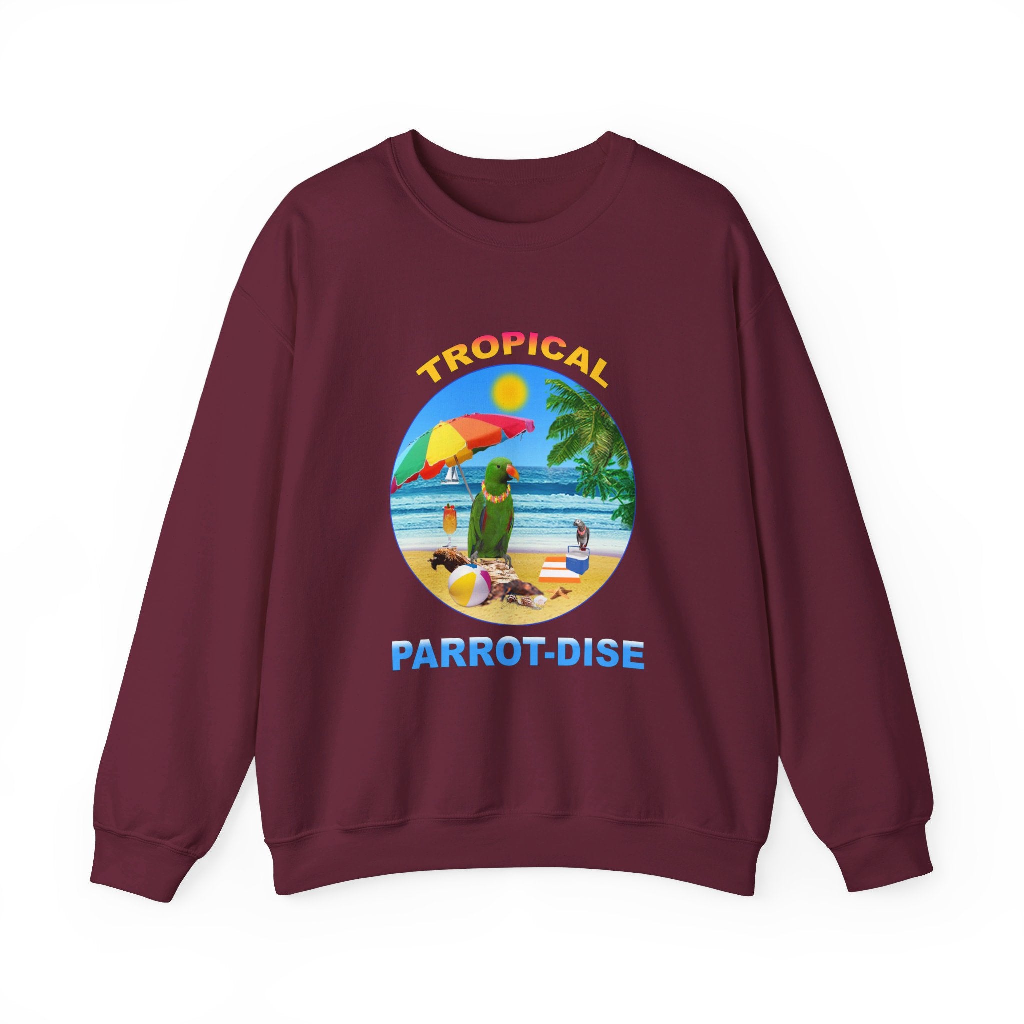 Tropical Parrot-Dise Green Eclectus Sweatshirt