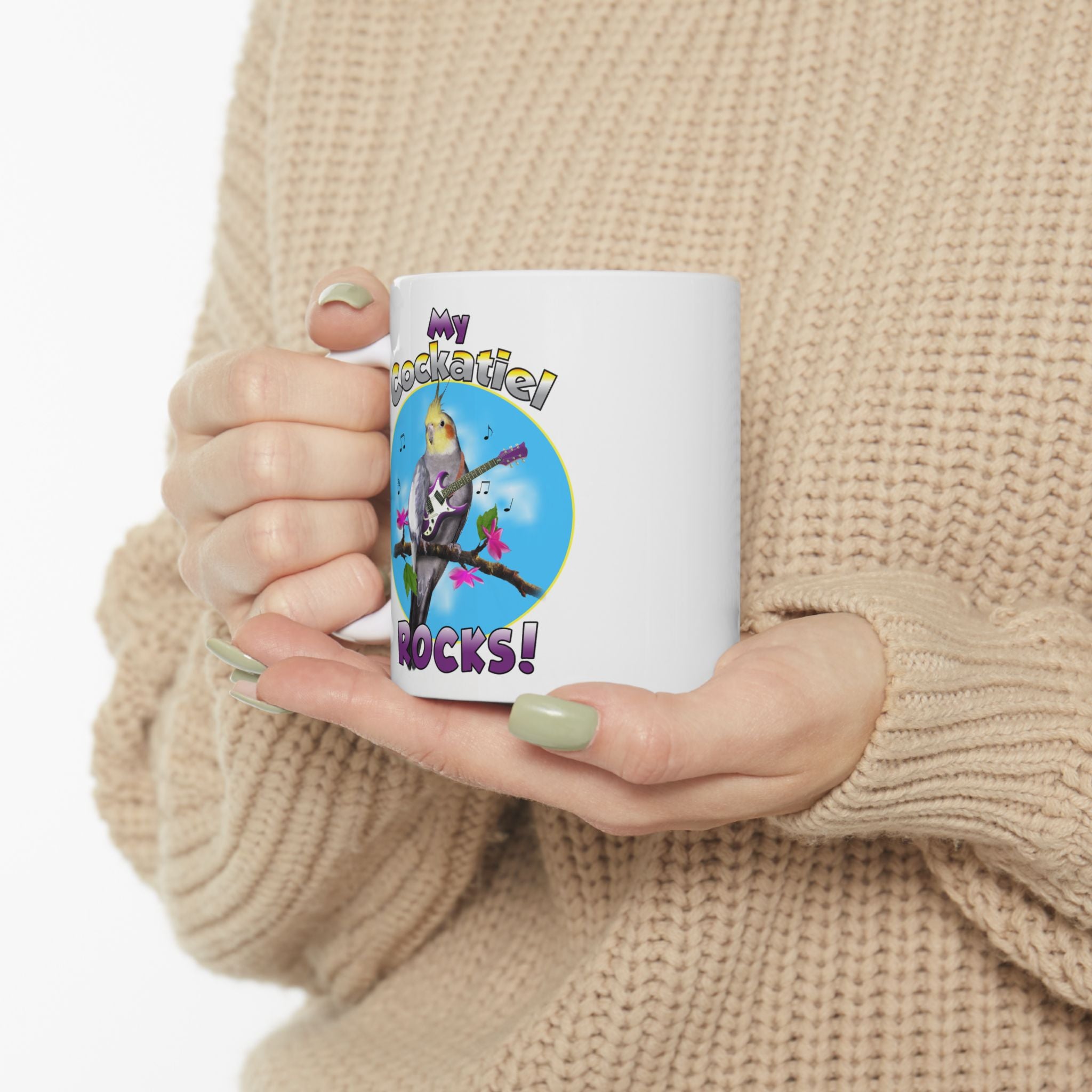 My Cockatiel Rocks Guitar Mug