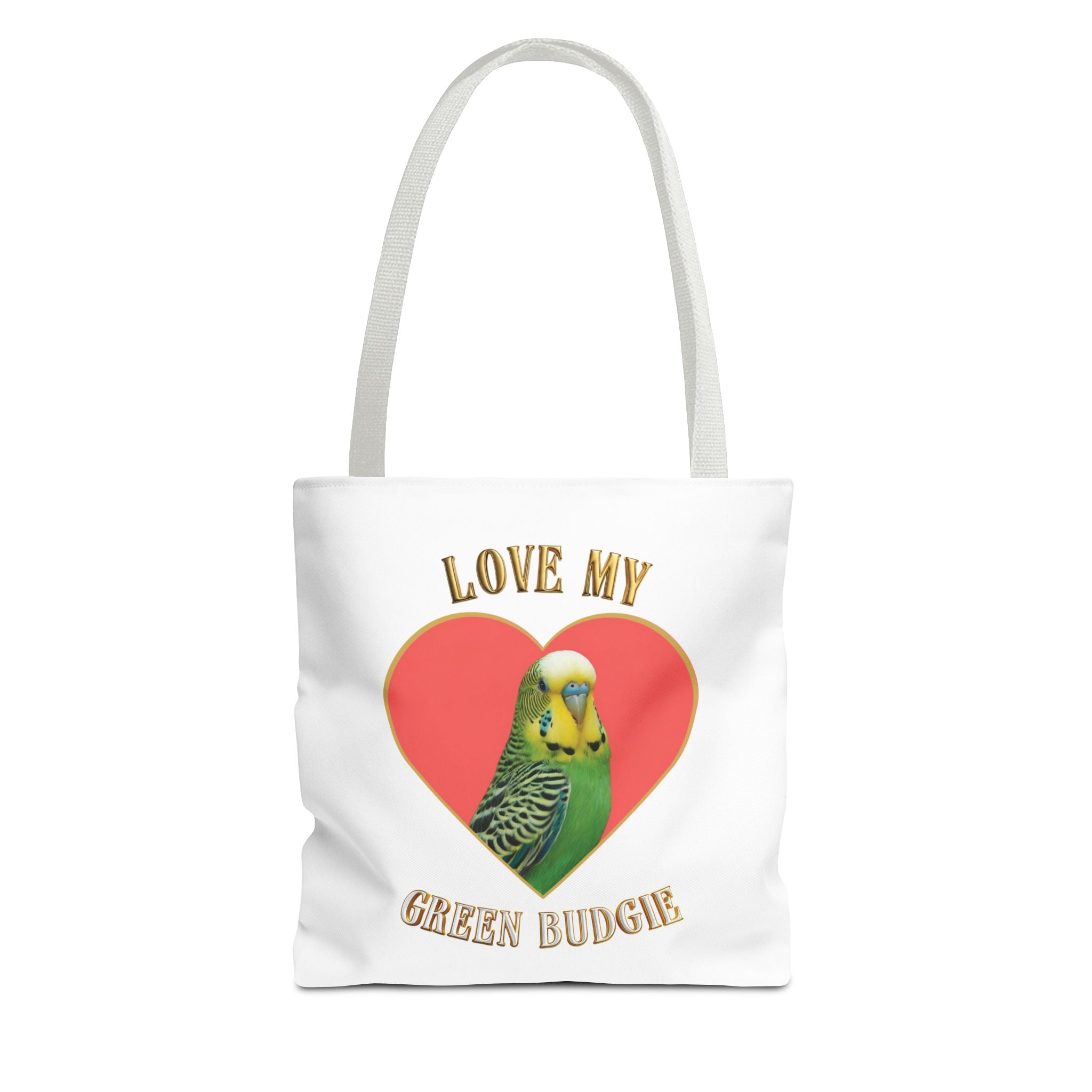 Love My Green Budgie Tote Bag