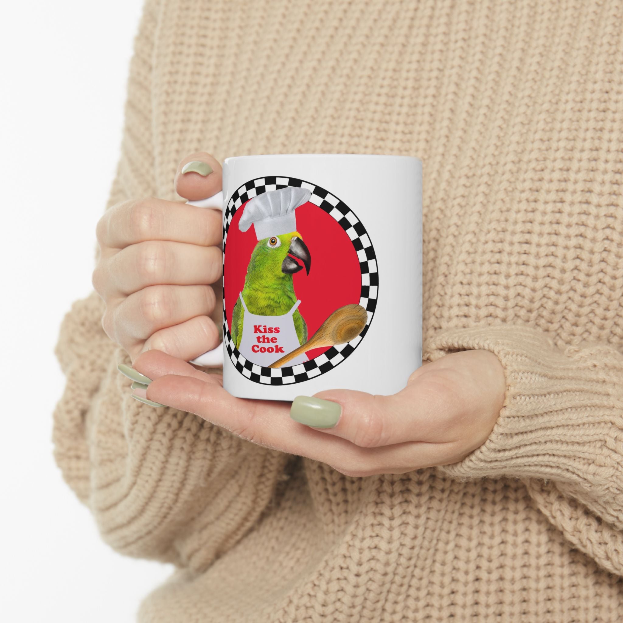 Kiss The Cook Spoon Amazon Mug