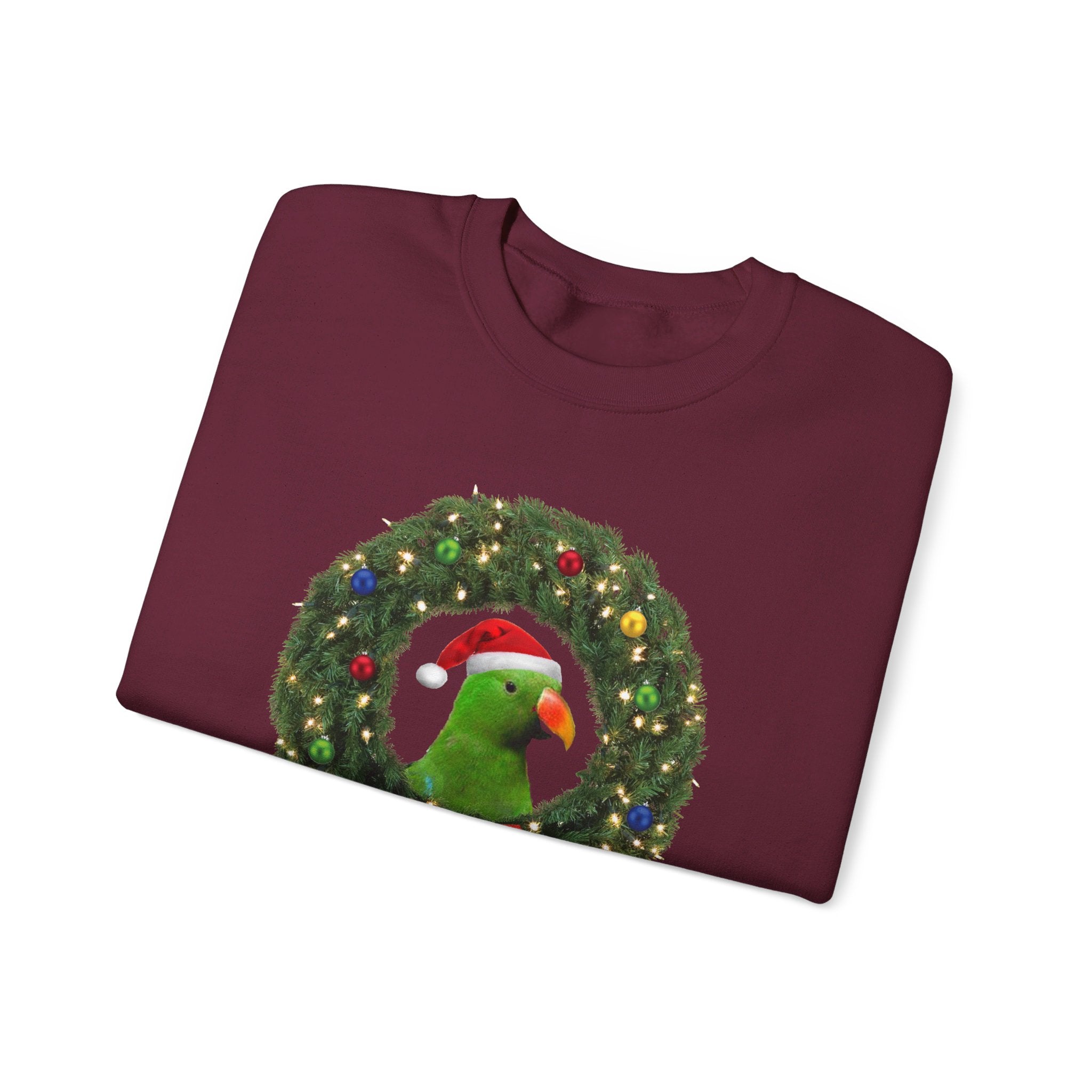 Happy Christmas Holidays Green Eclectus Sweatshirt