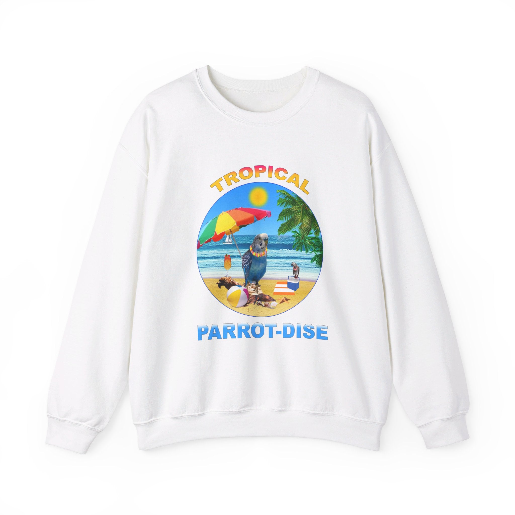 Tropical Parrot-Dise Blue Budgie Sweatshirt