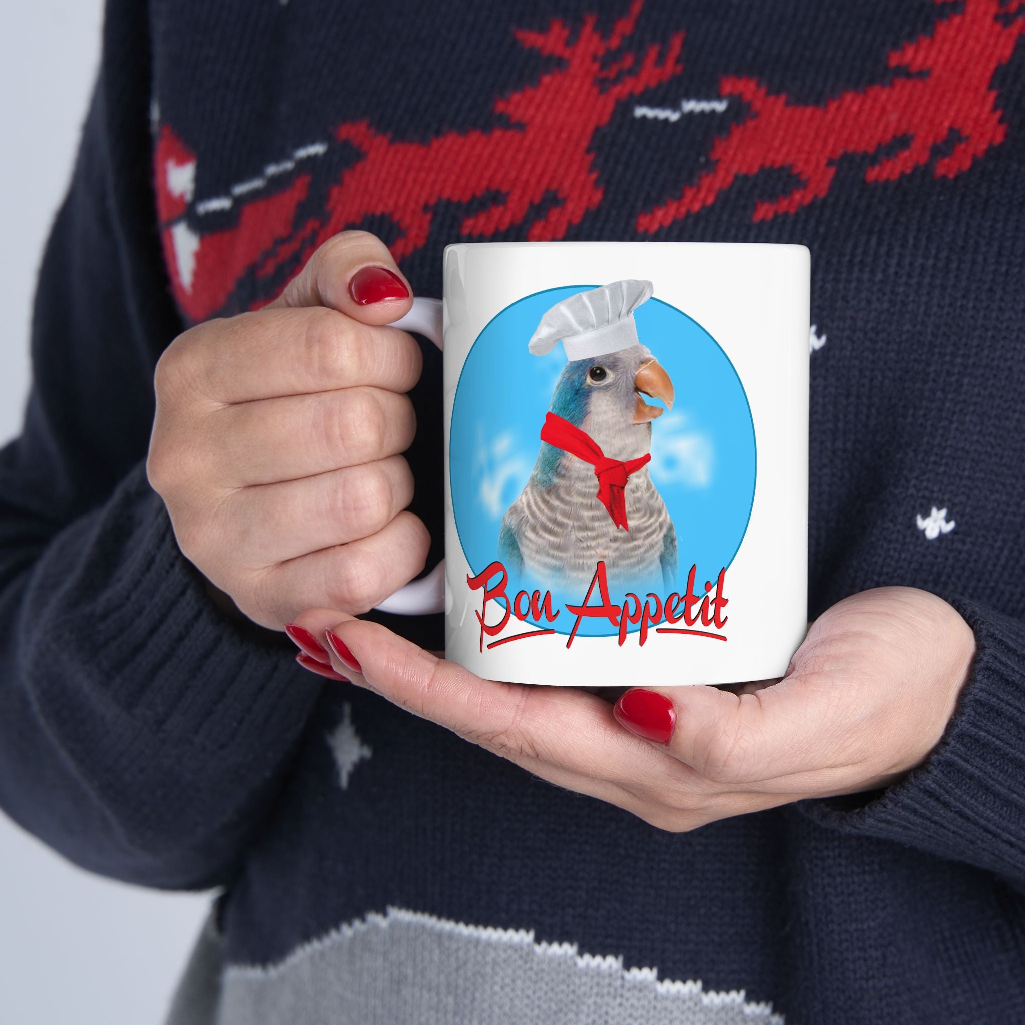 Blue Quaker Bon Appetit Mug