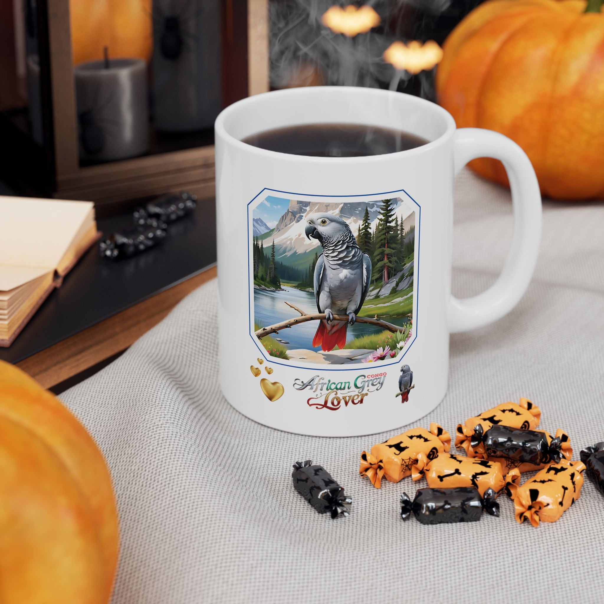 African Grey Congo Ceramic Mug