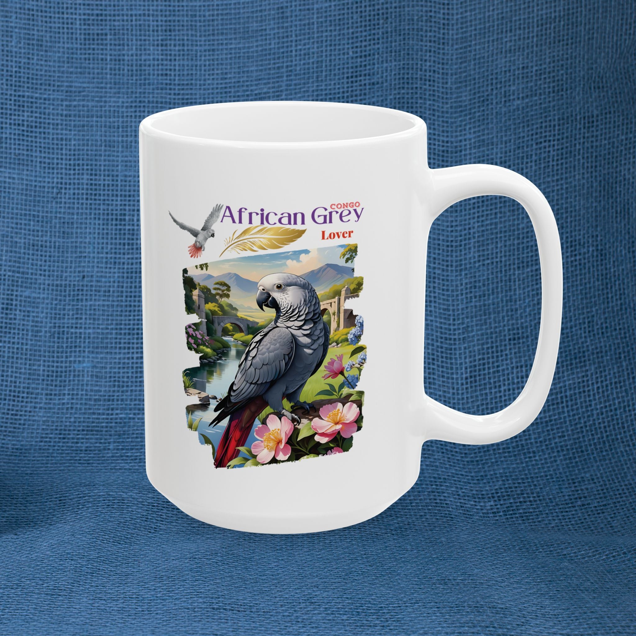 African Grey Congo Ceramic Mug