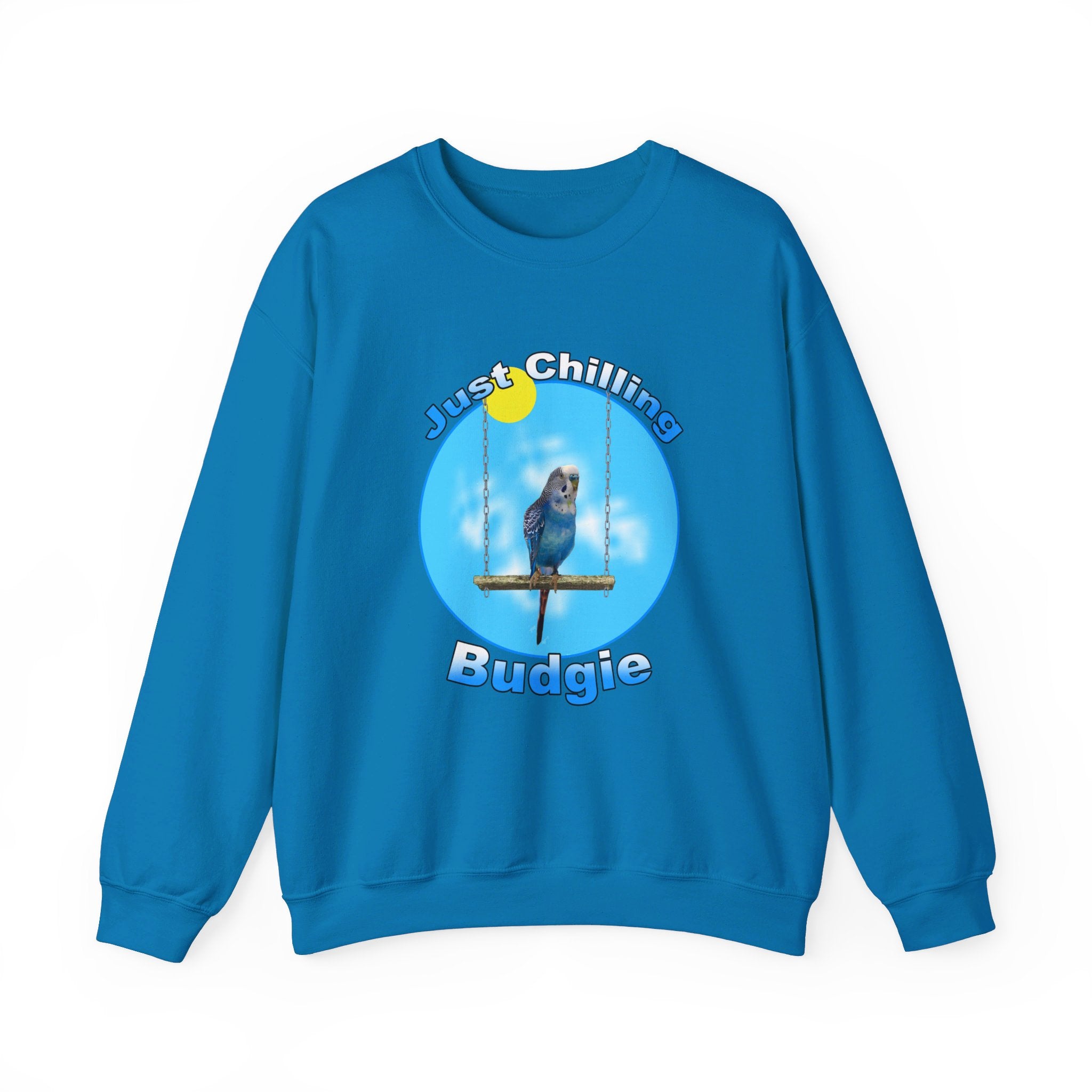 Just Chilling Swing Blue Budgie Sweatshirt