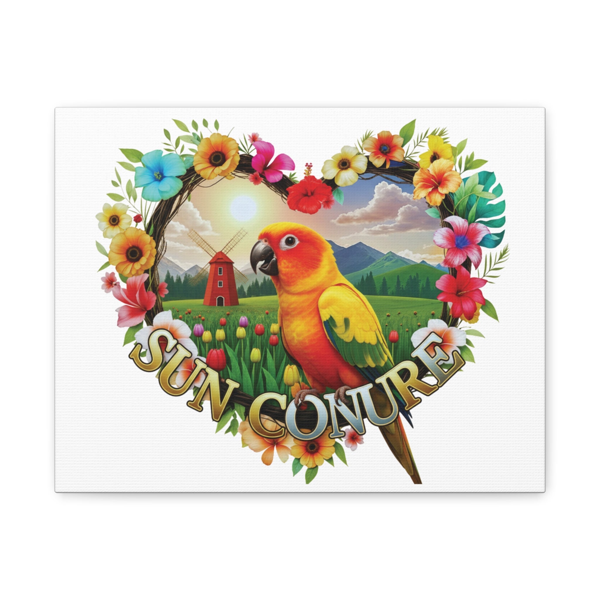Sun Conure Parrot Wall-Hanging