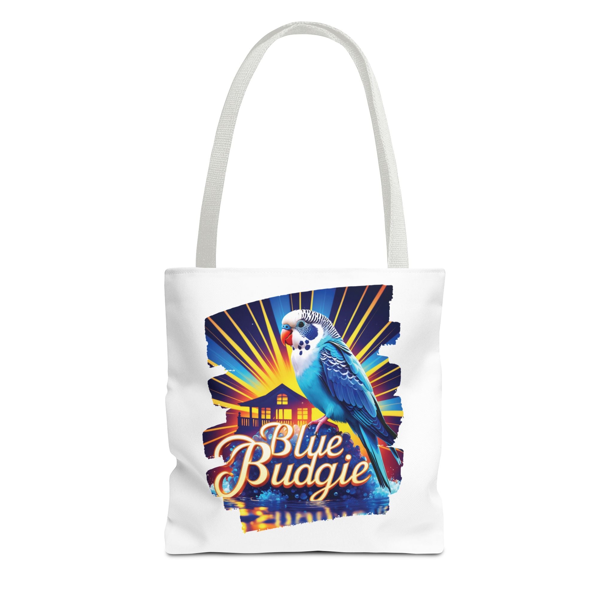 Blue Budgie Sunburst Tote Bag