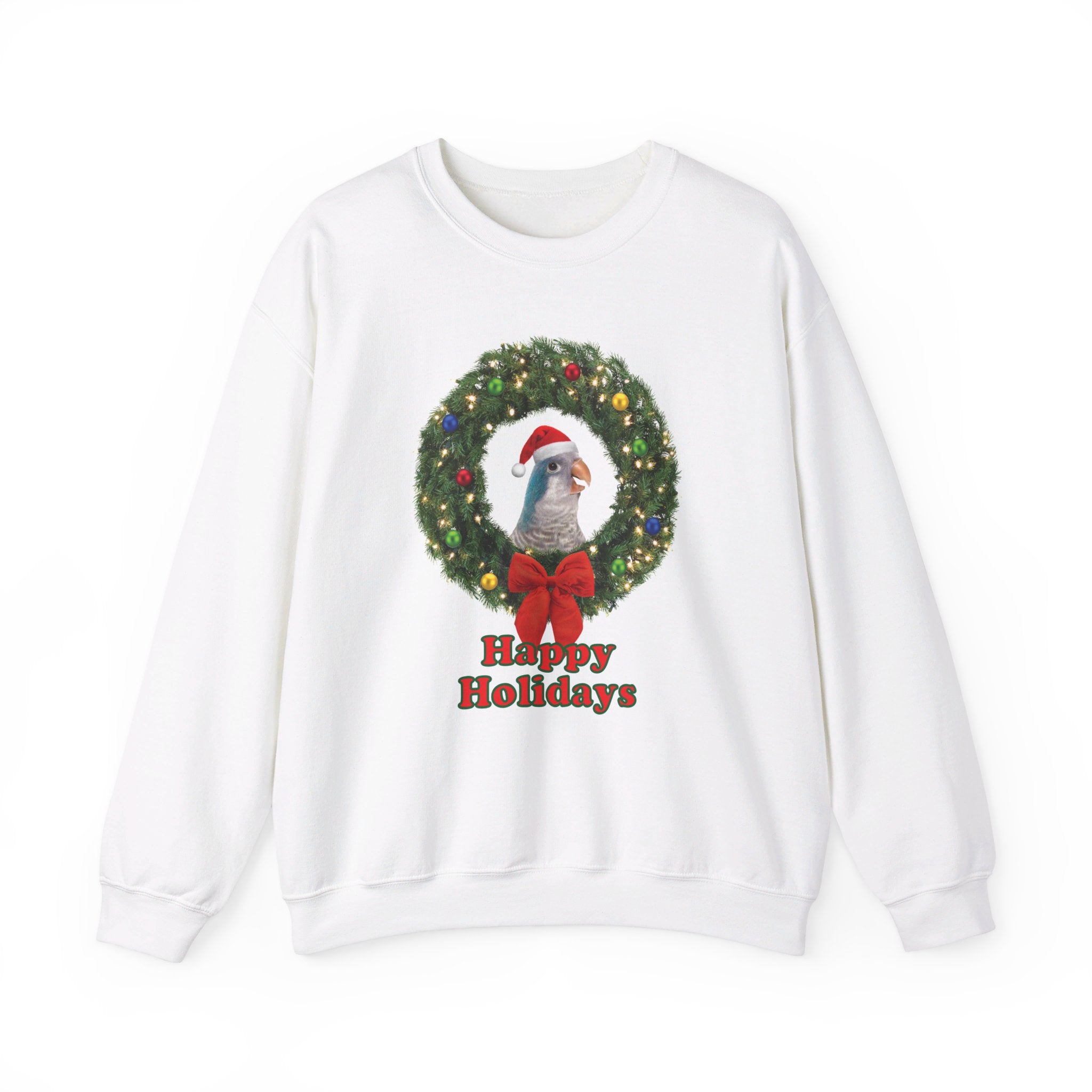 Happy Christmas Holidays Blue Quaker Sweatshirt