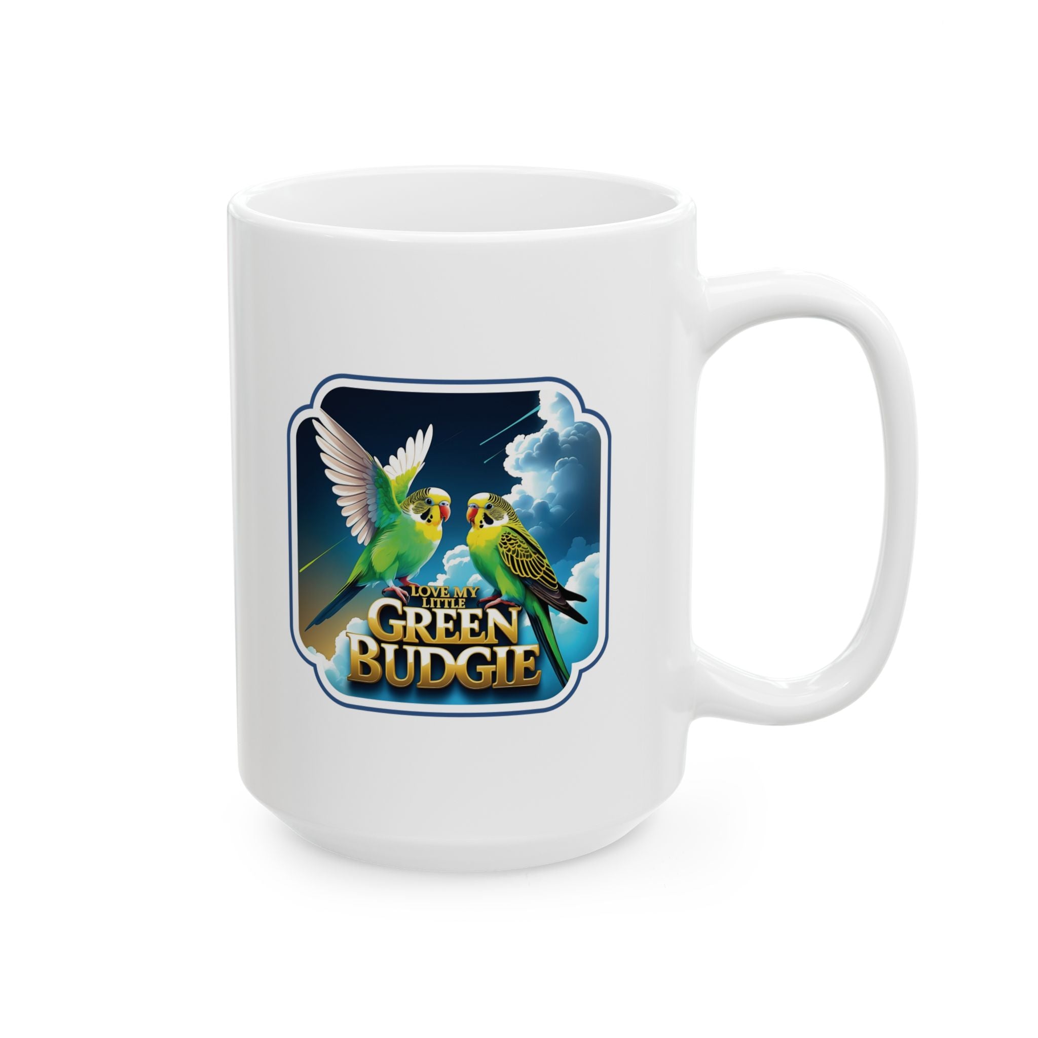 Green Budgie Mug