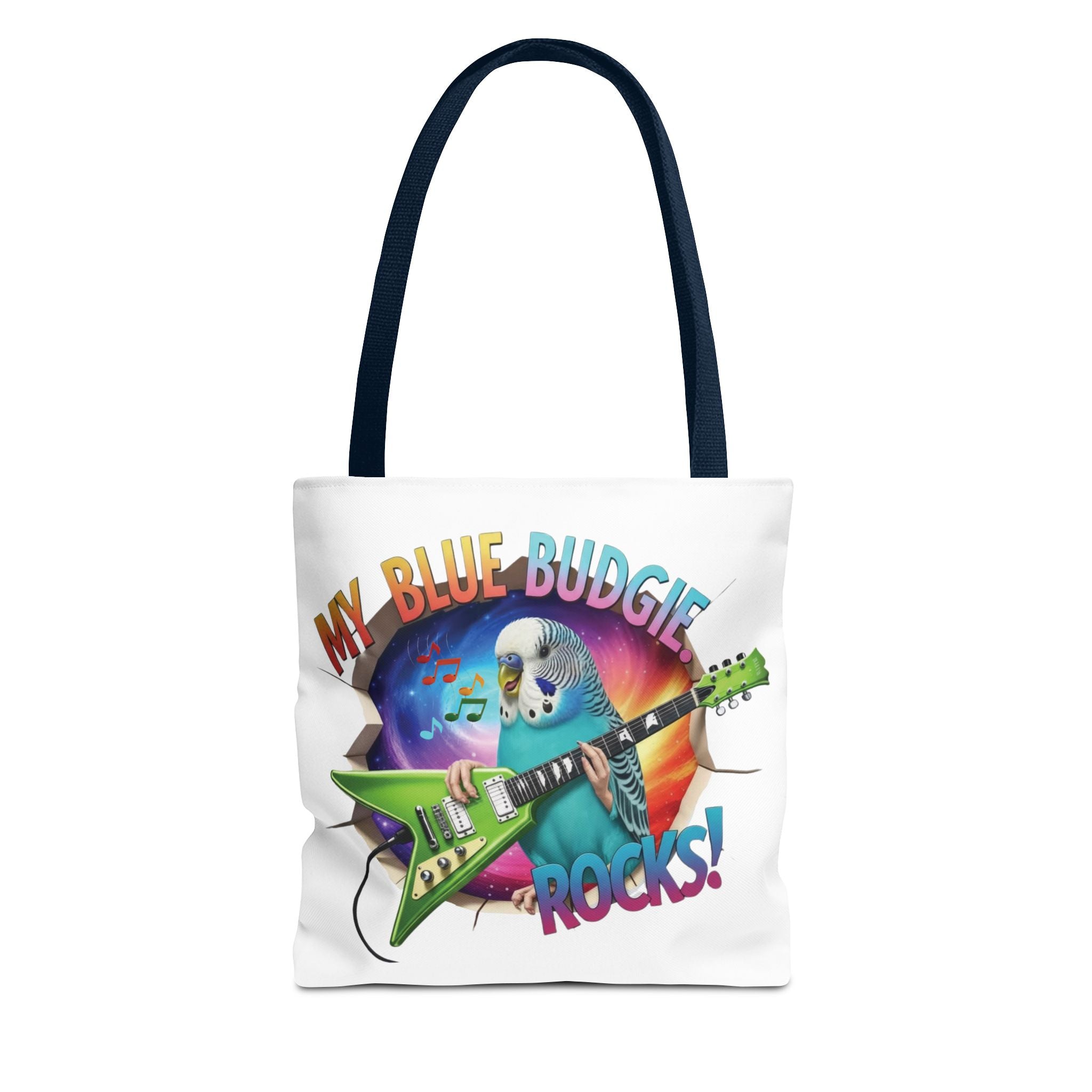 Blue Budgie Rocks Tote Bag