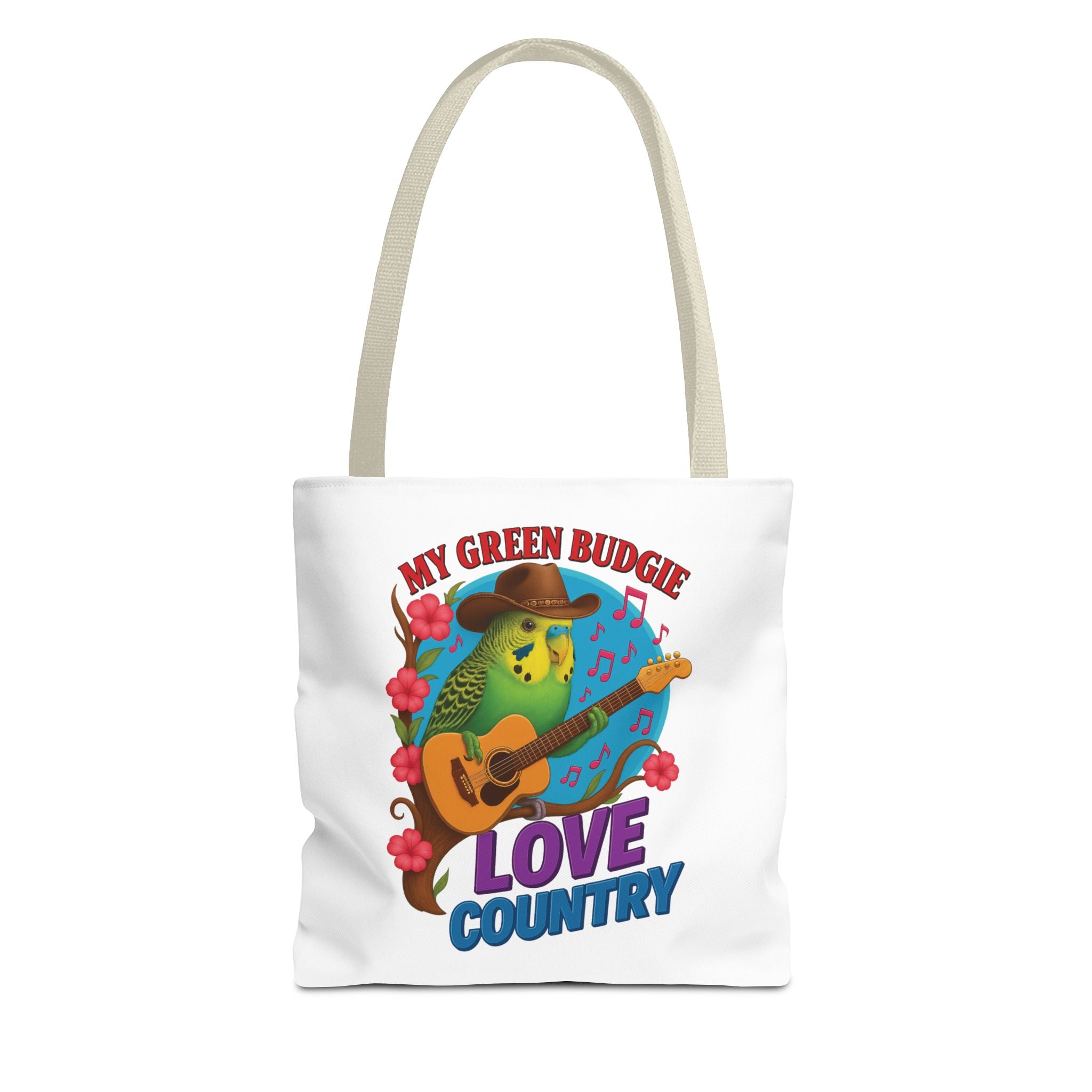 Green Budgie Love Country Tote Bag