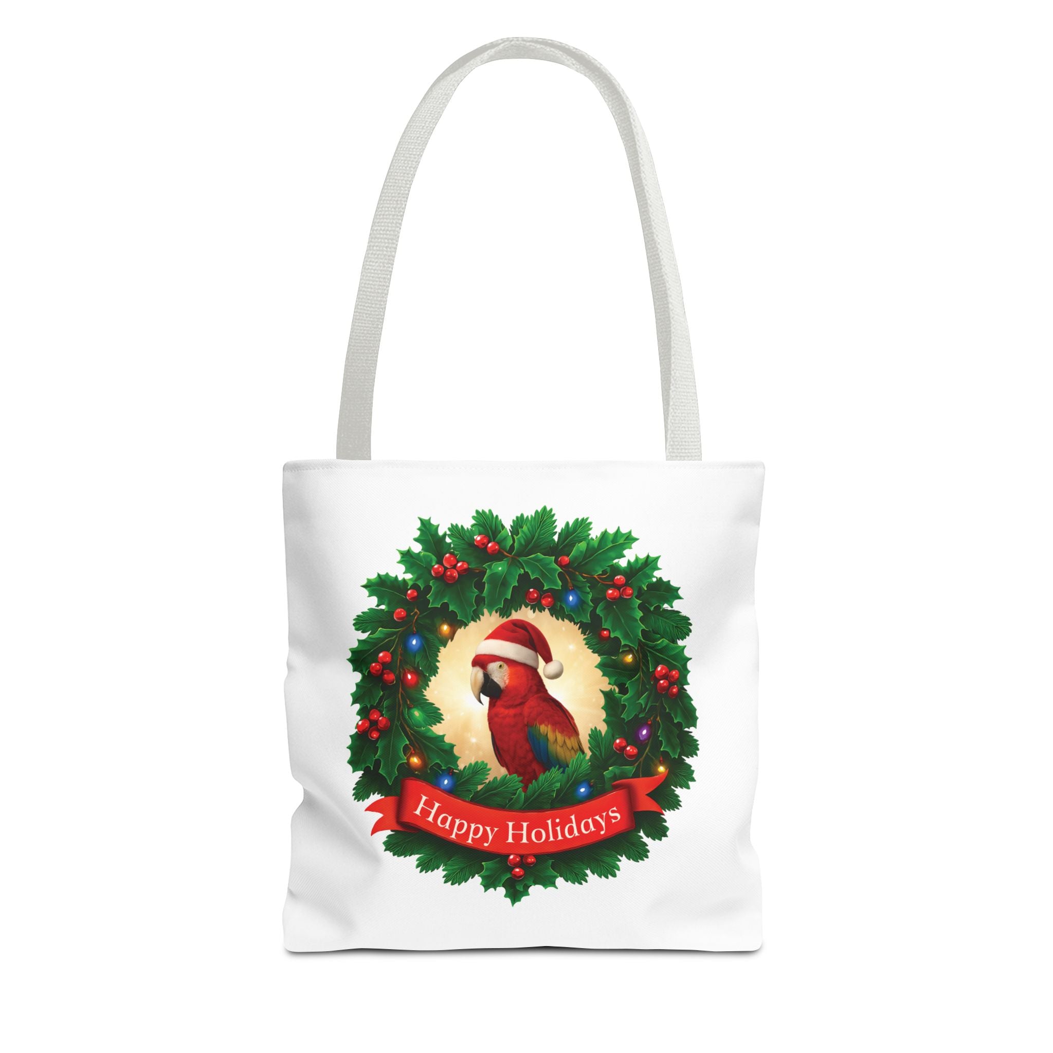 Happy Holidays Scarlet Tote Bag