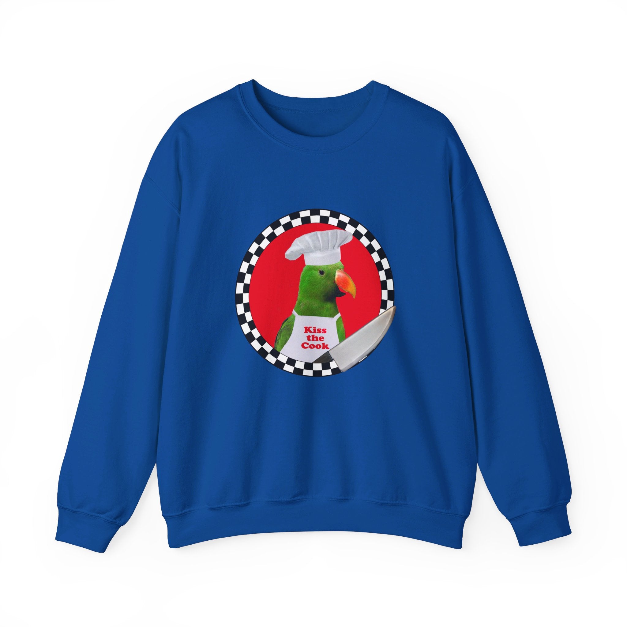 Kiss The Cook Green Eclectus Sweatshirt