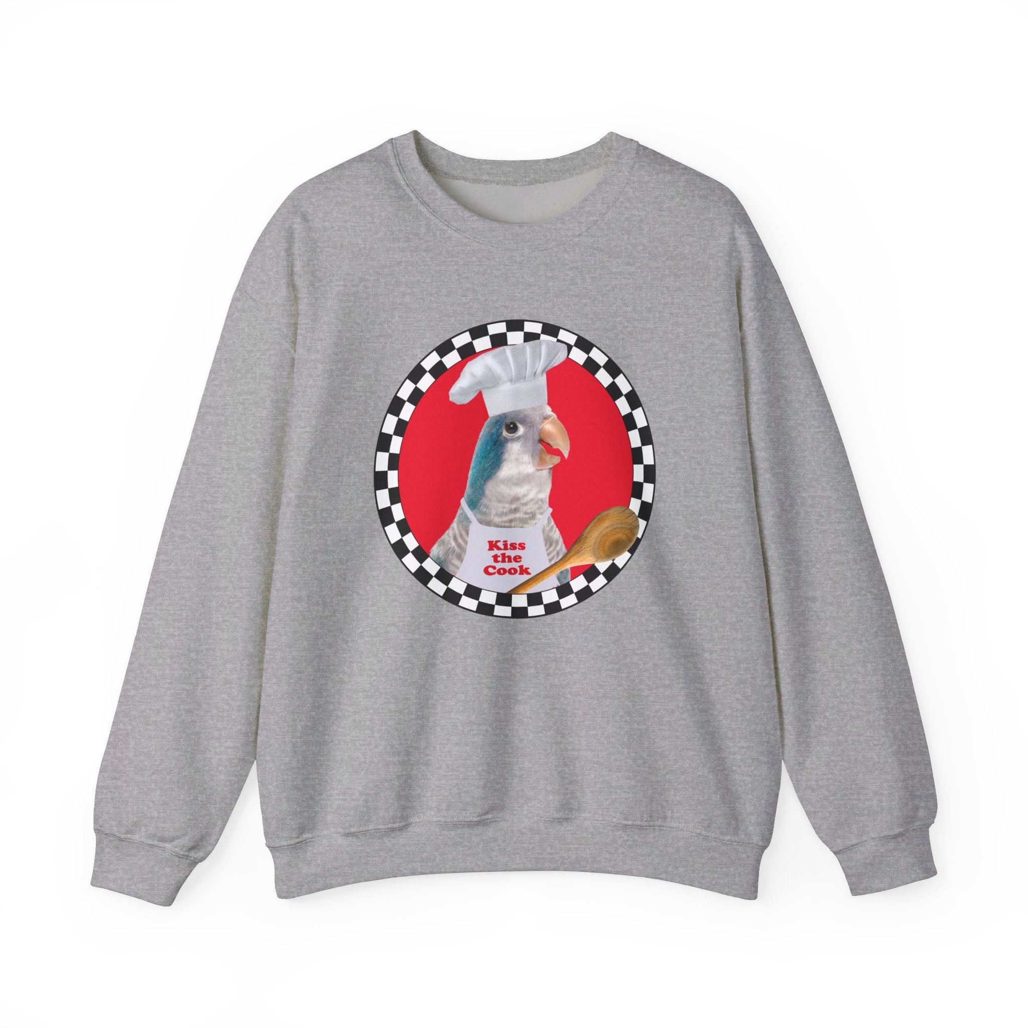 Kiss The Cook Spoon Blue Quaker Sweatshirt
