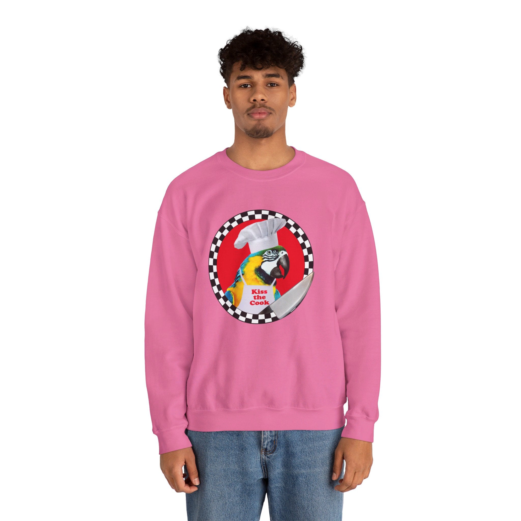 Kiss The Cook Blue And Gold Sweatshirt