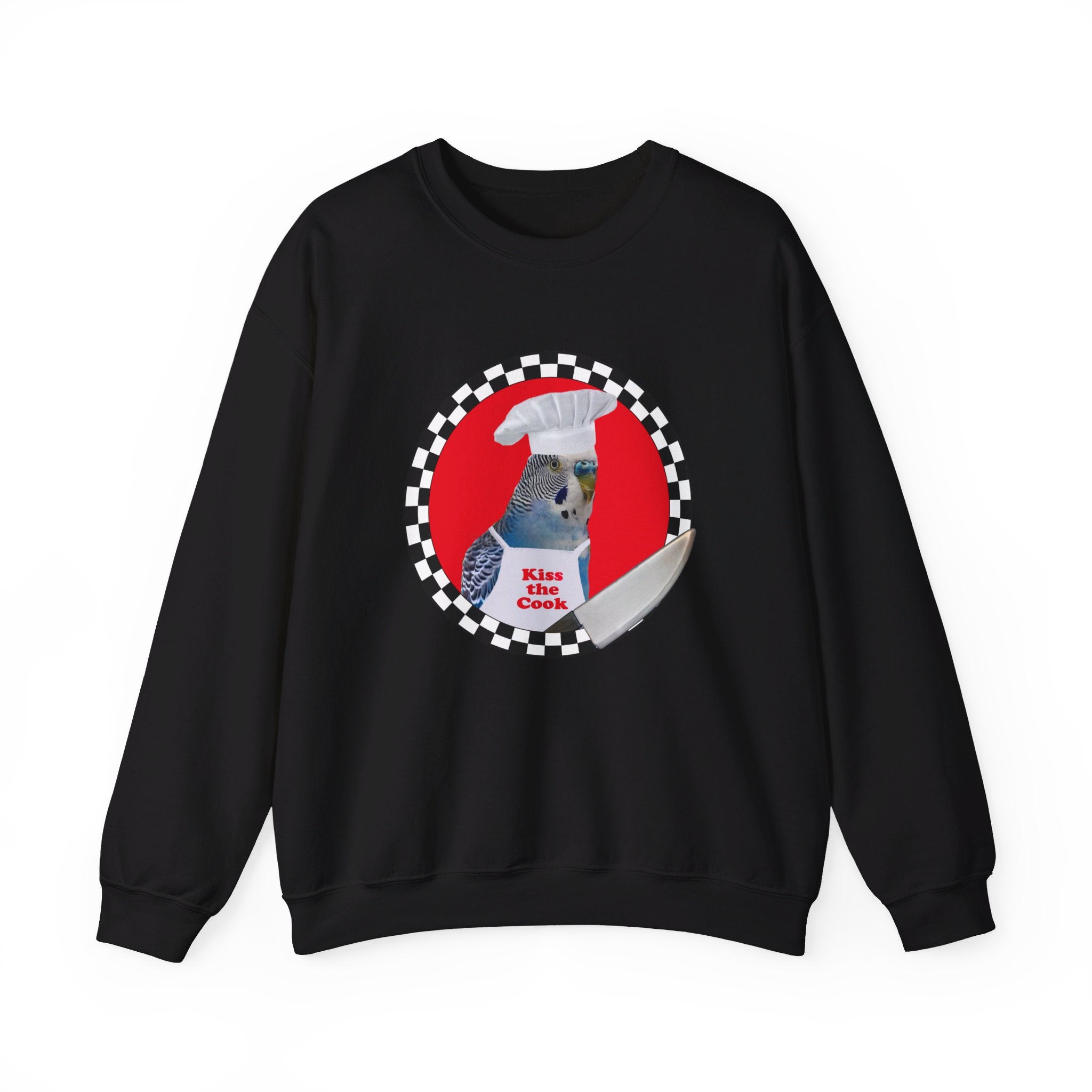Kiss The Cook Blue Budgie Sweatshirt