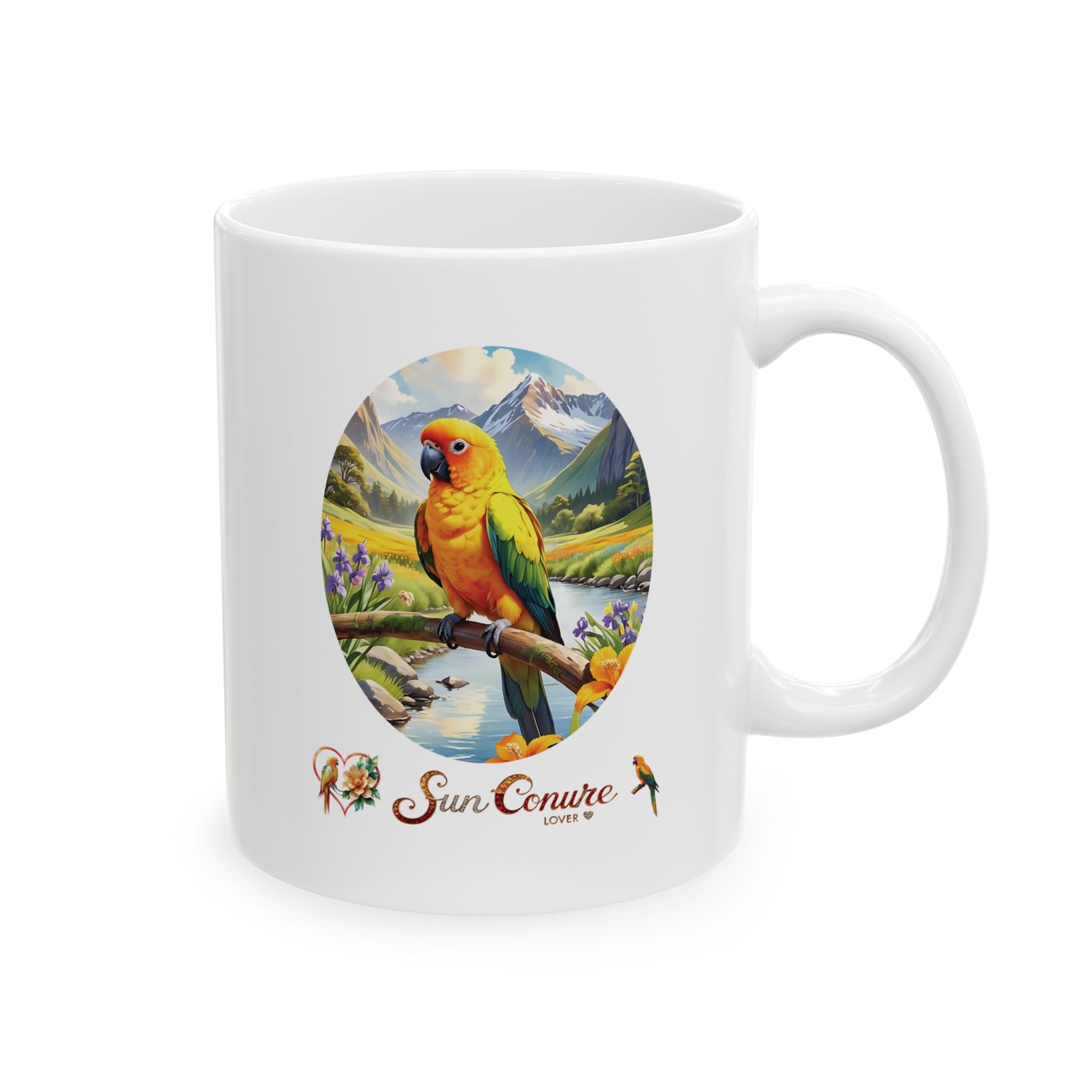 Floral Sun Conure Lover Mug