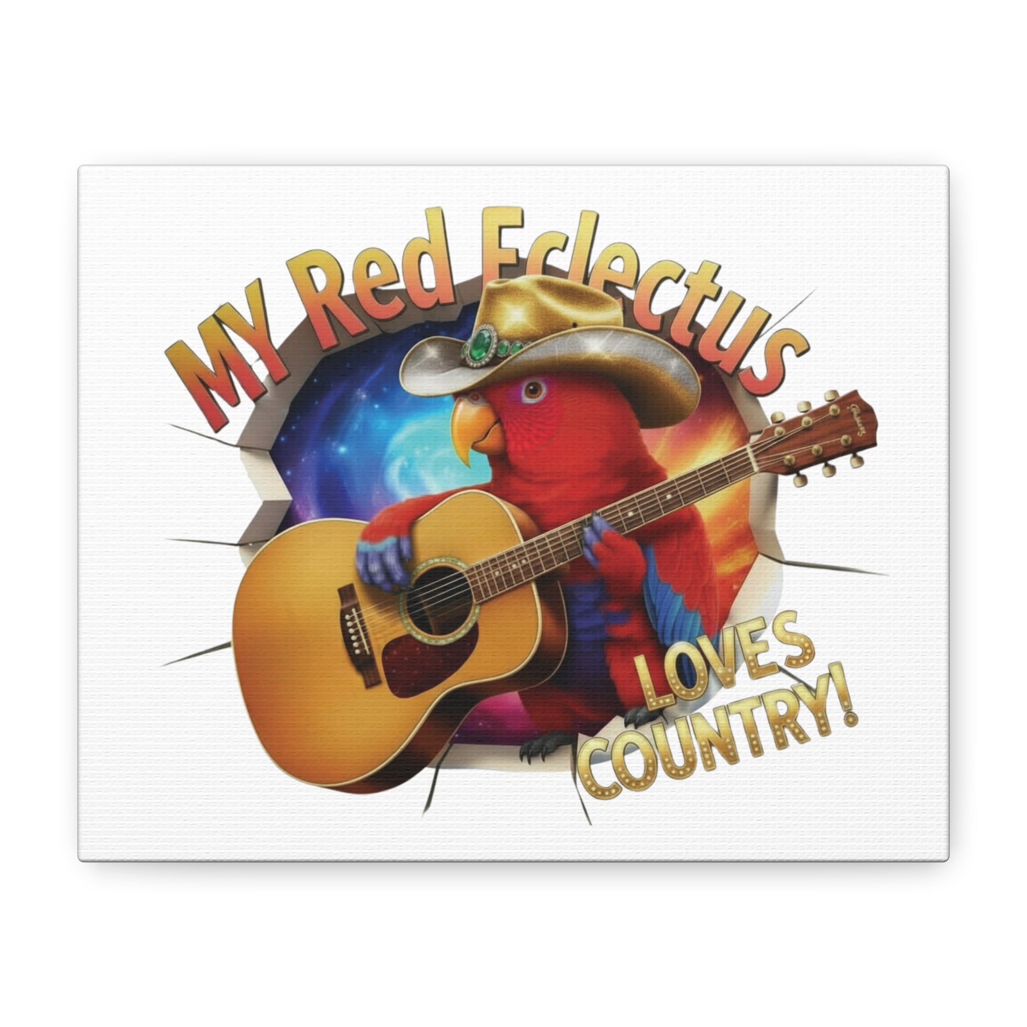 Red Eclectus Breakthrough Wall-Hanging