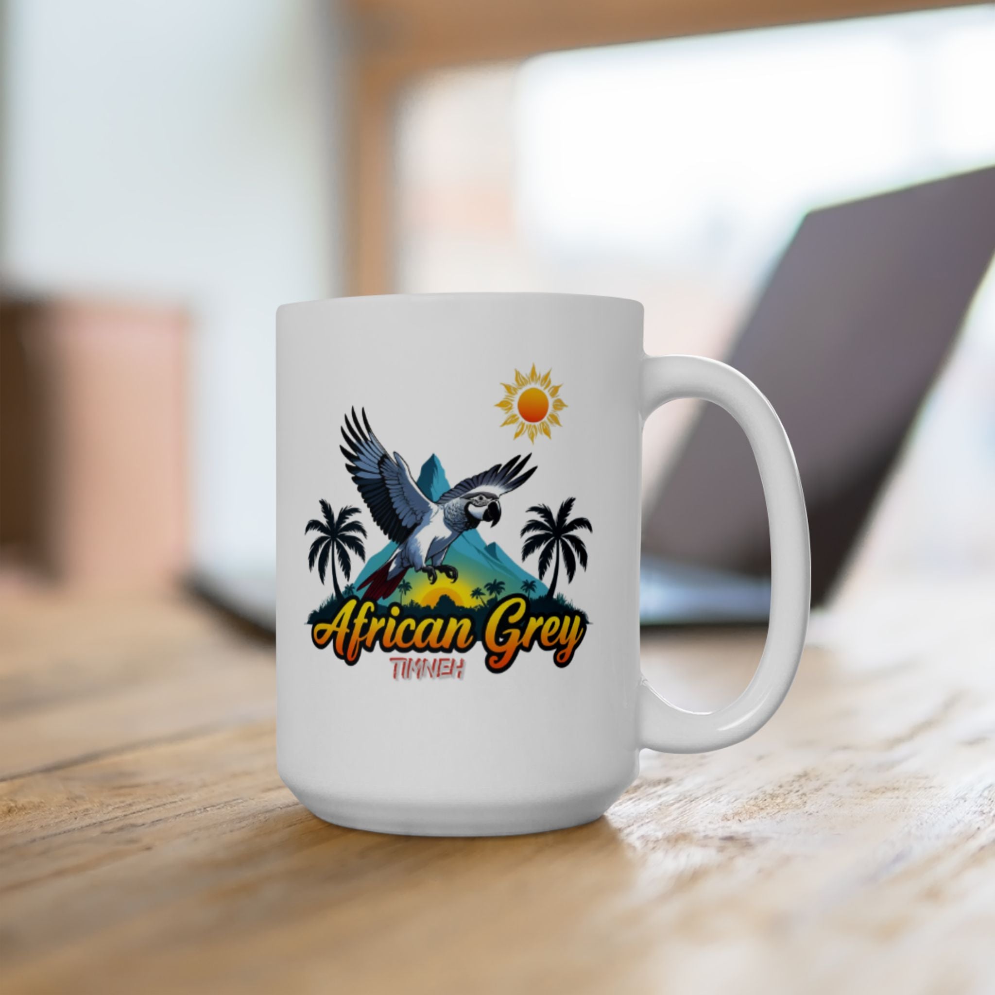 African Grey Timneh Sunset Mug