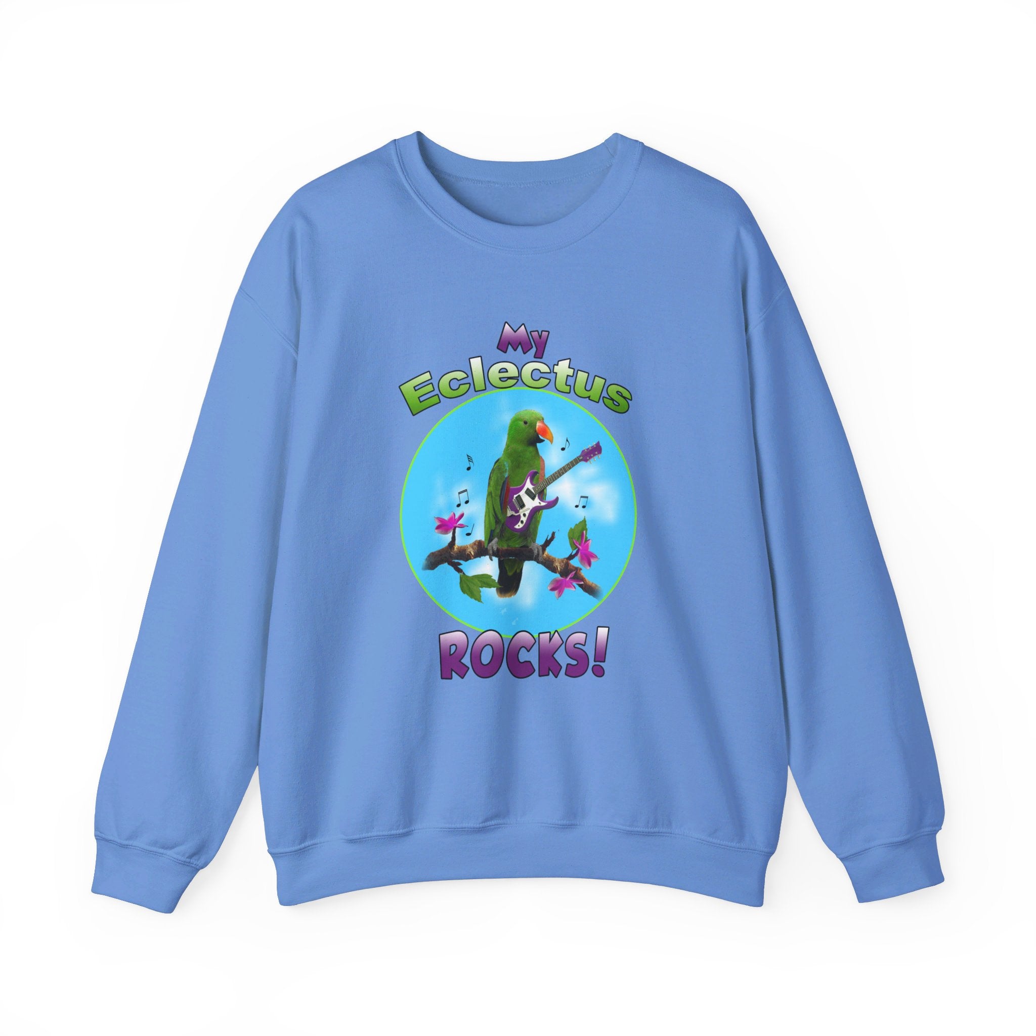 My Green Eclectus Rocks Guitar Sweatshirt