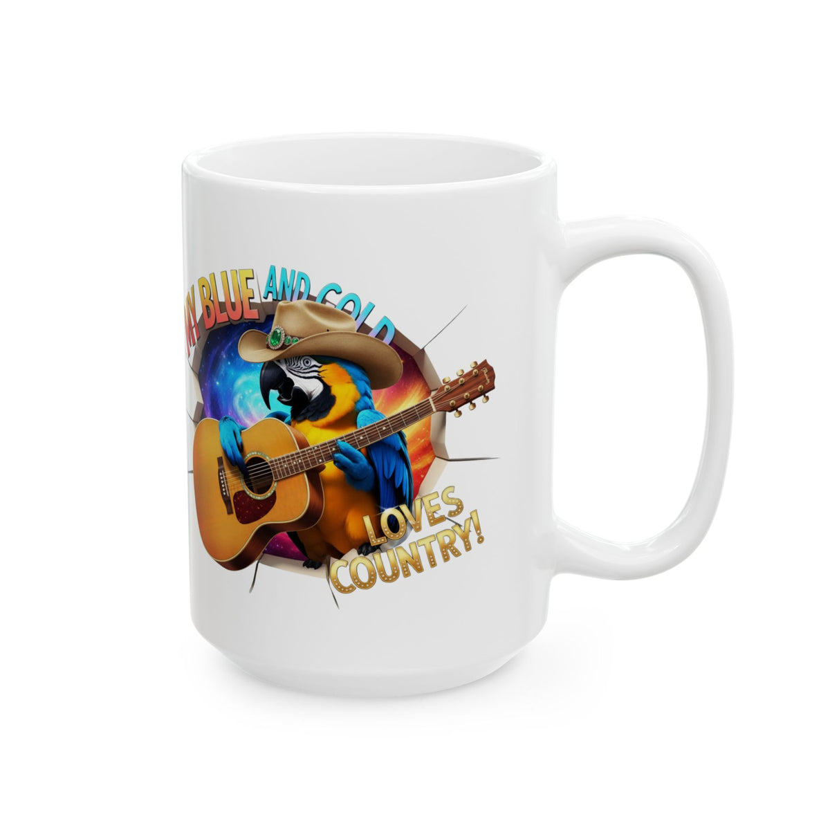 Blue and Gold Loves Country Mug