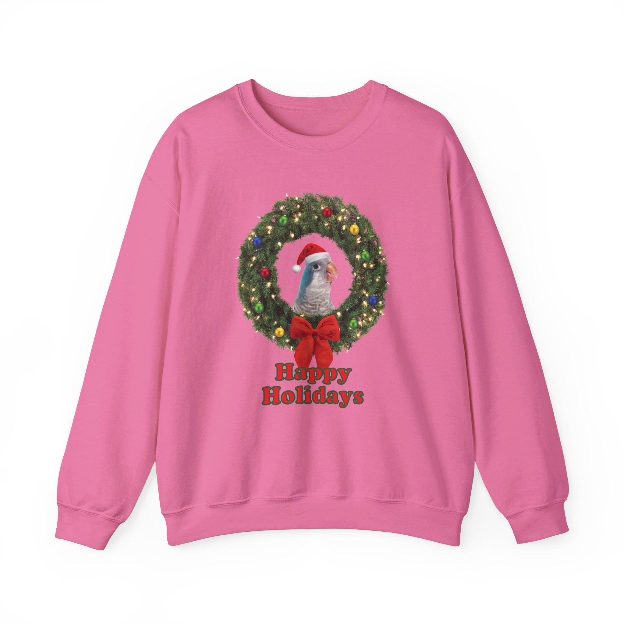 Happy Christmas Holidays Blue Quaker Sweatshirt