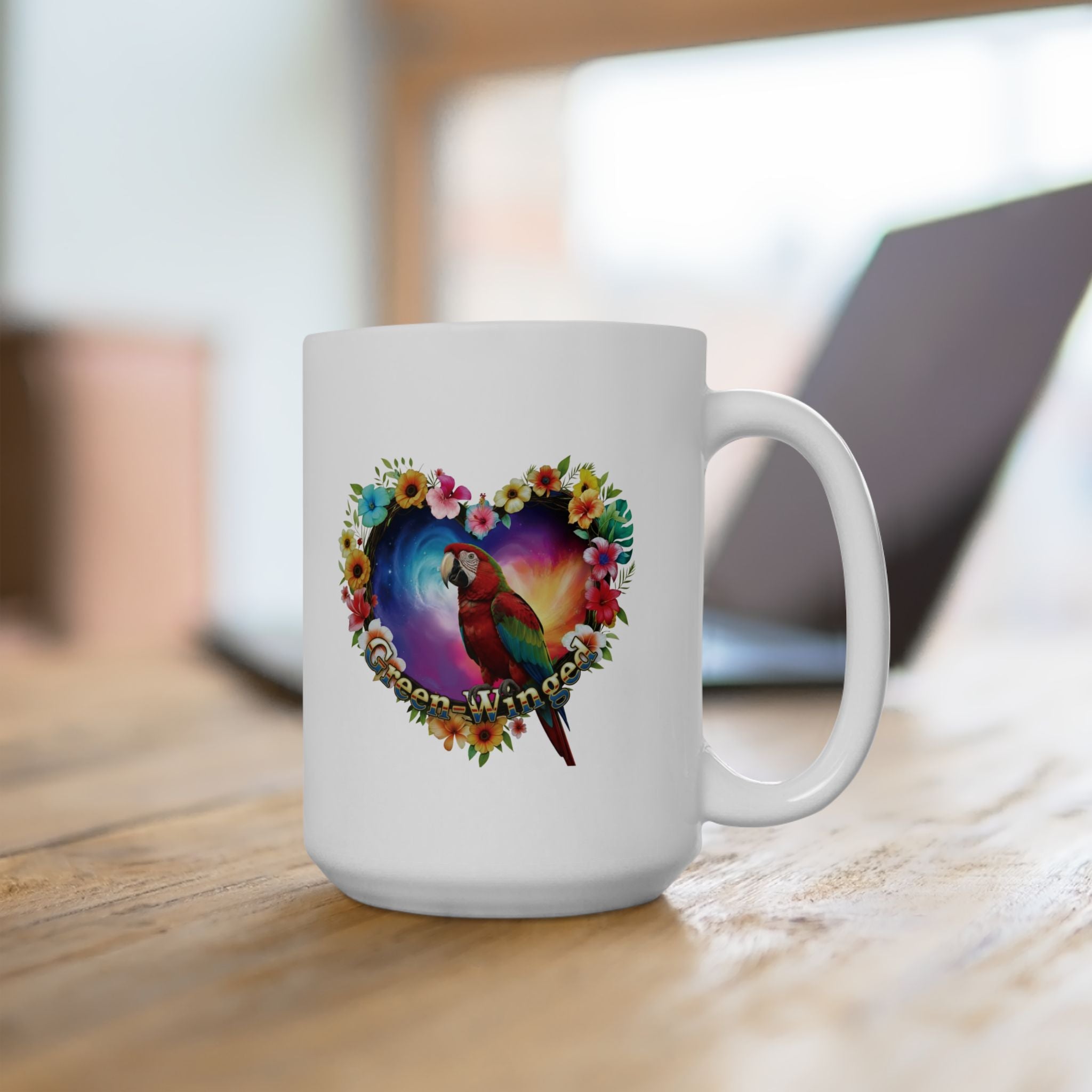 Colorful Green Winged Mug