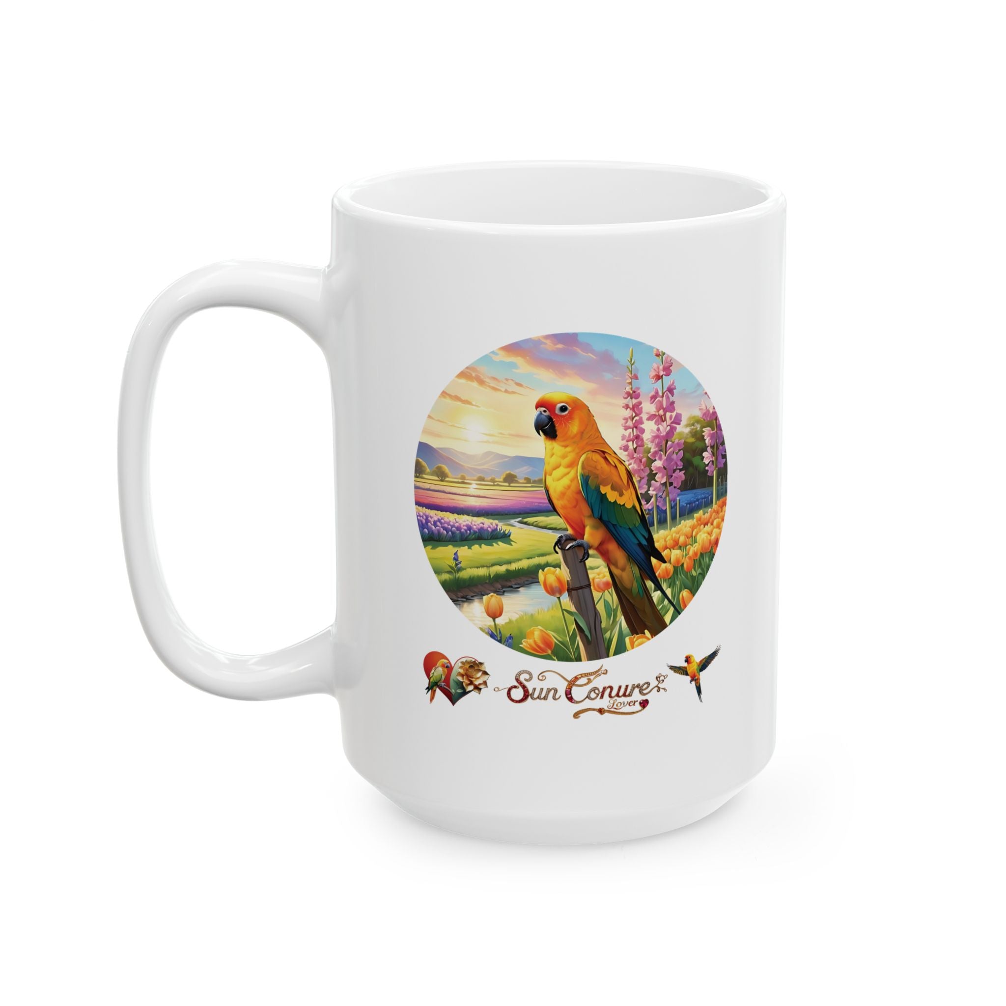 Floral Sun Conure Lover Mug