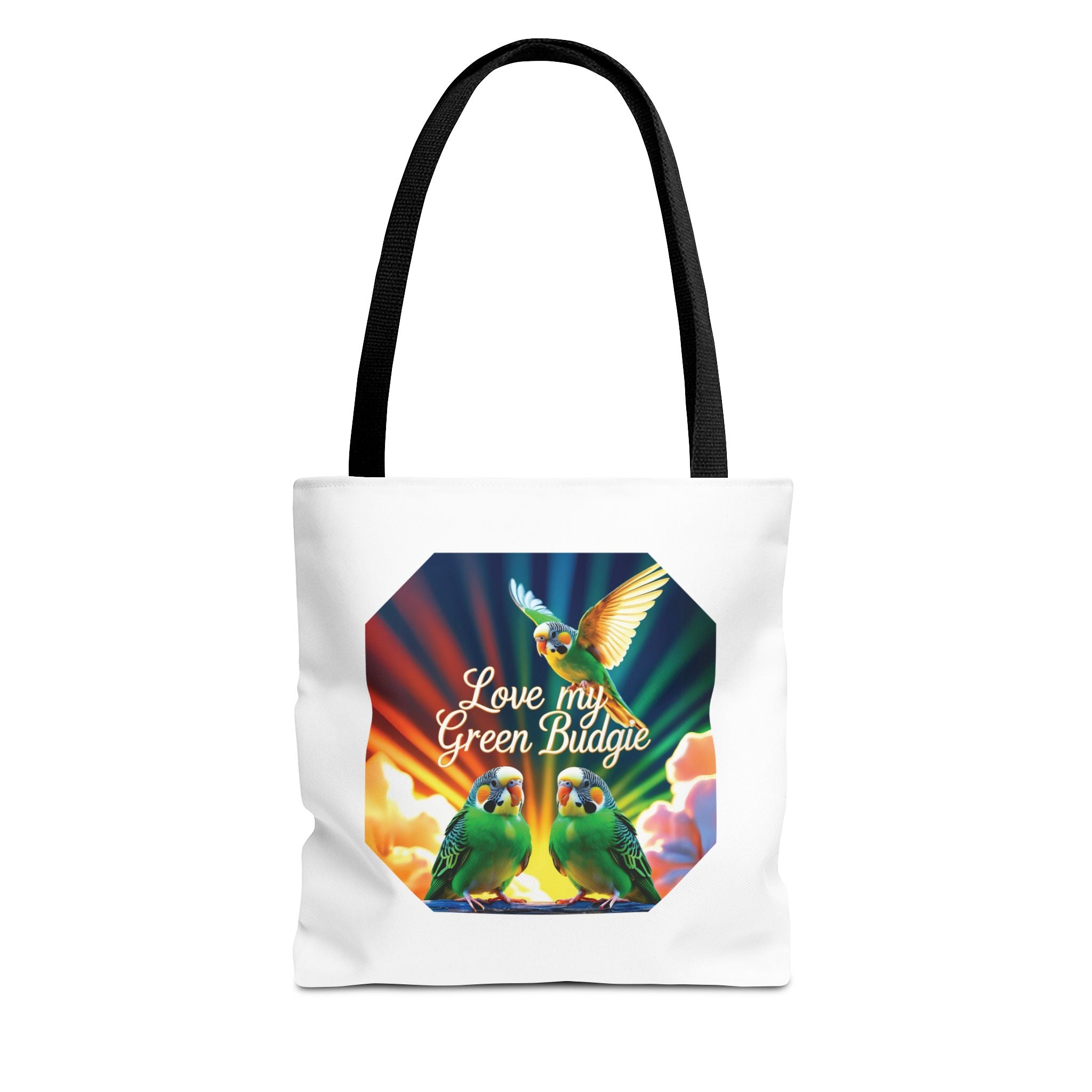 Love My Green Budgie Tote Bag