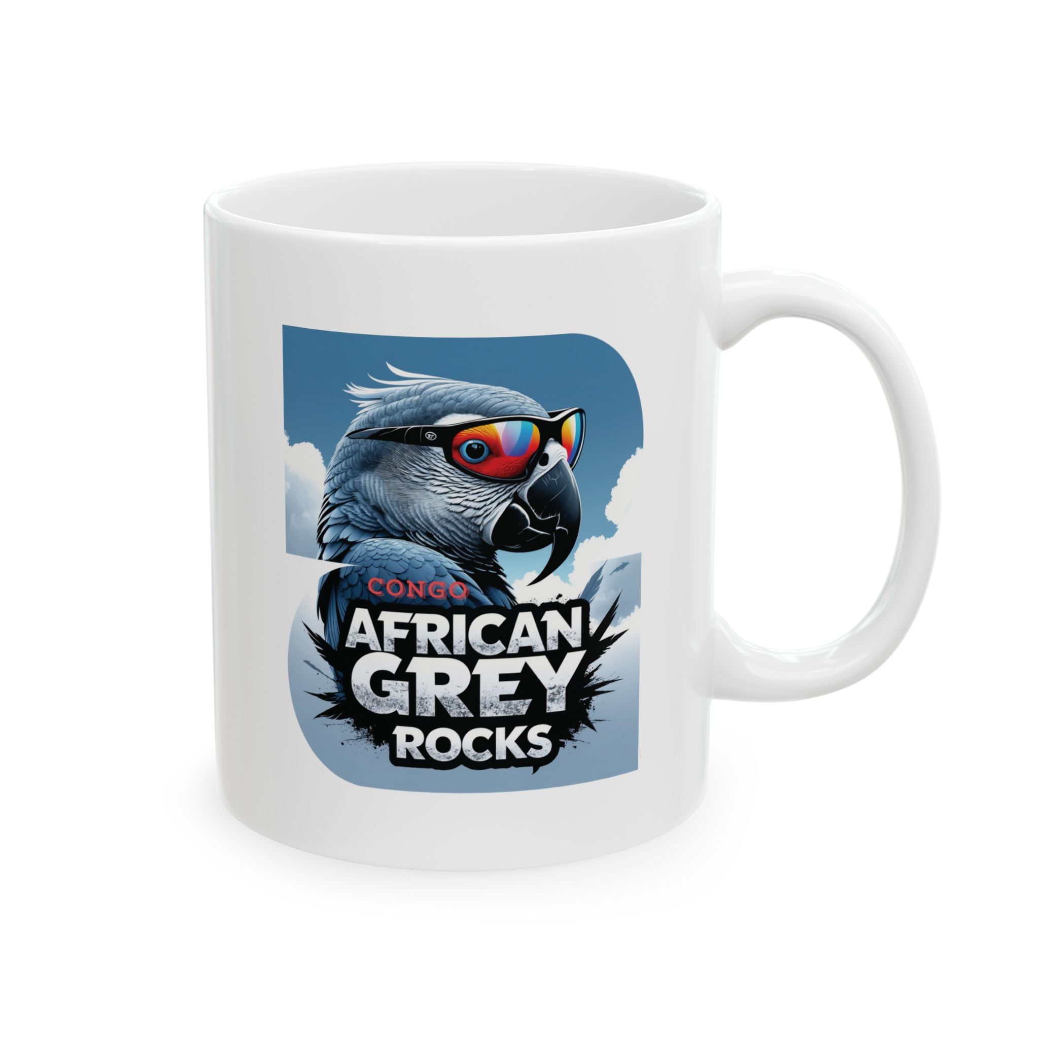 African Grey Rocks Ceramic Mug
