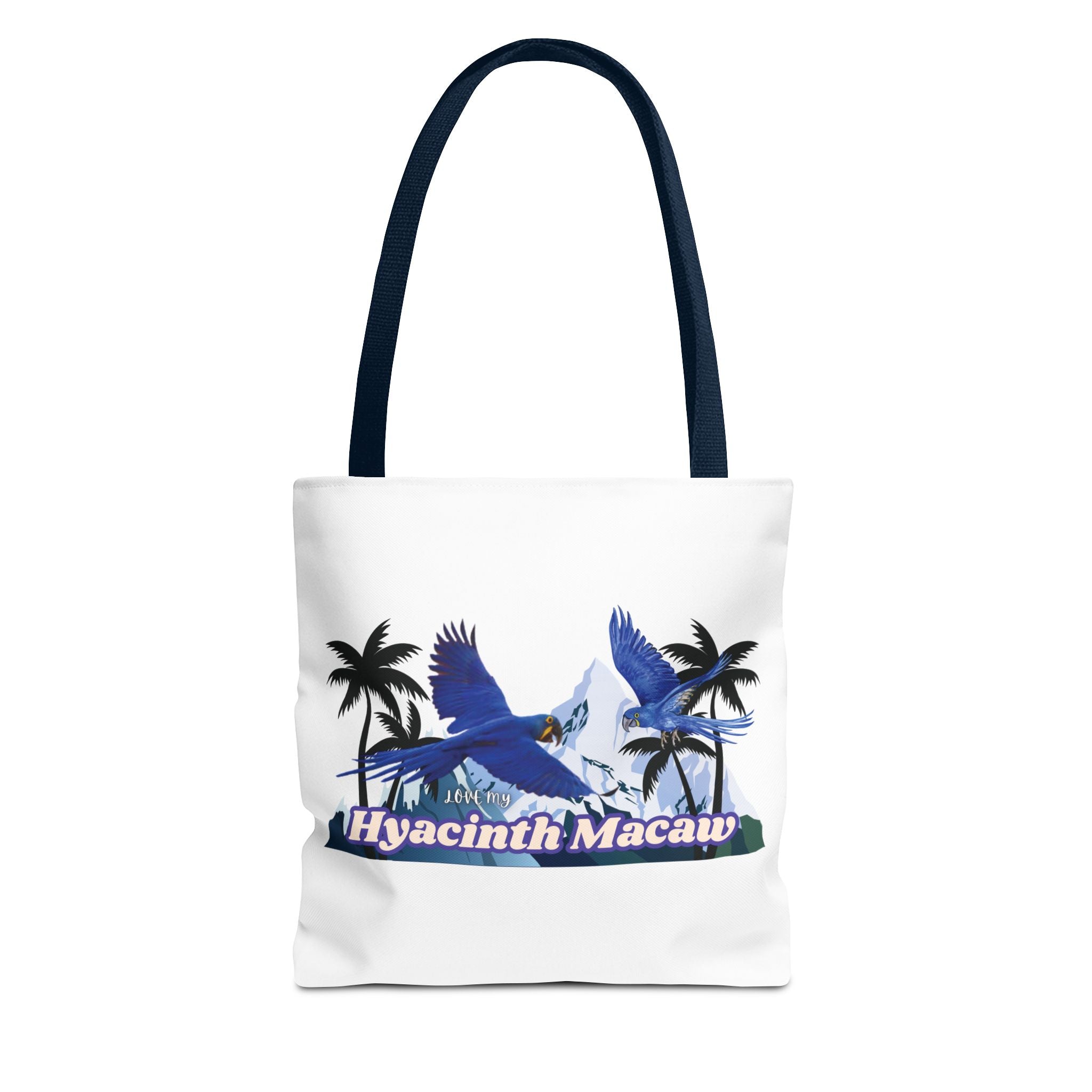 Hyacinth Macaw Palm Tree Tote Bag