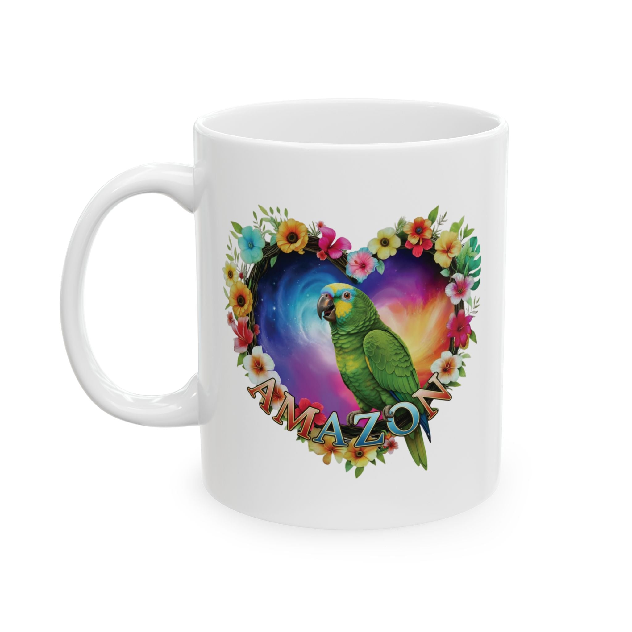 Amazon Floral Heart Mug