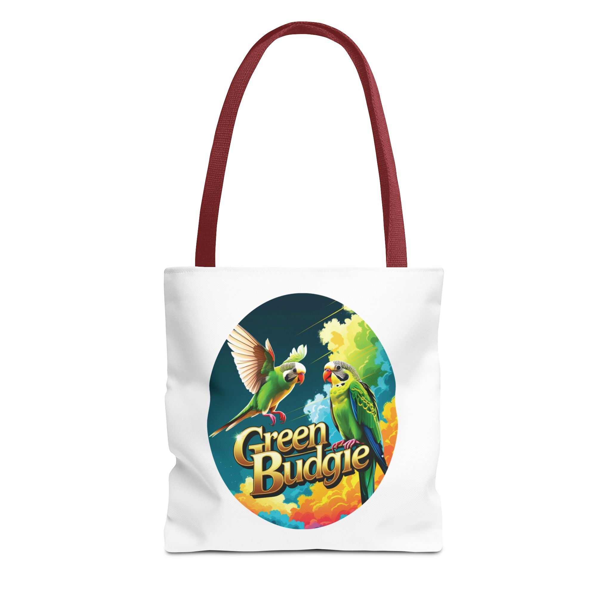 Flying Green Budgie Tote Bag
