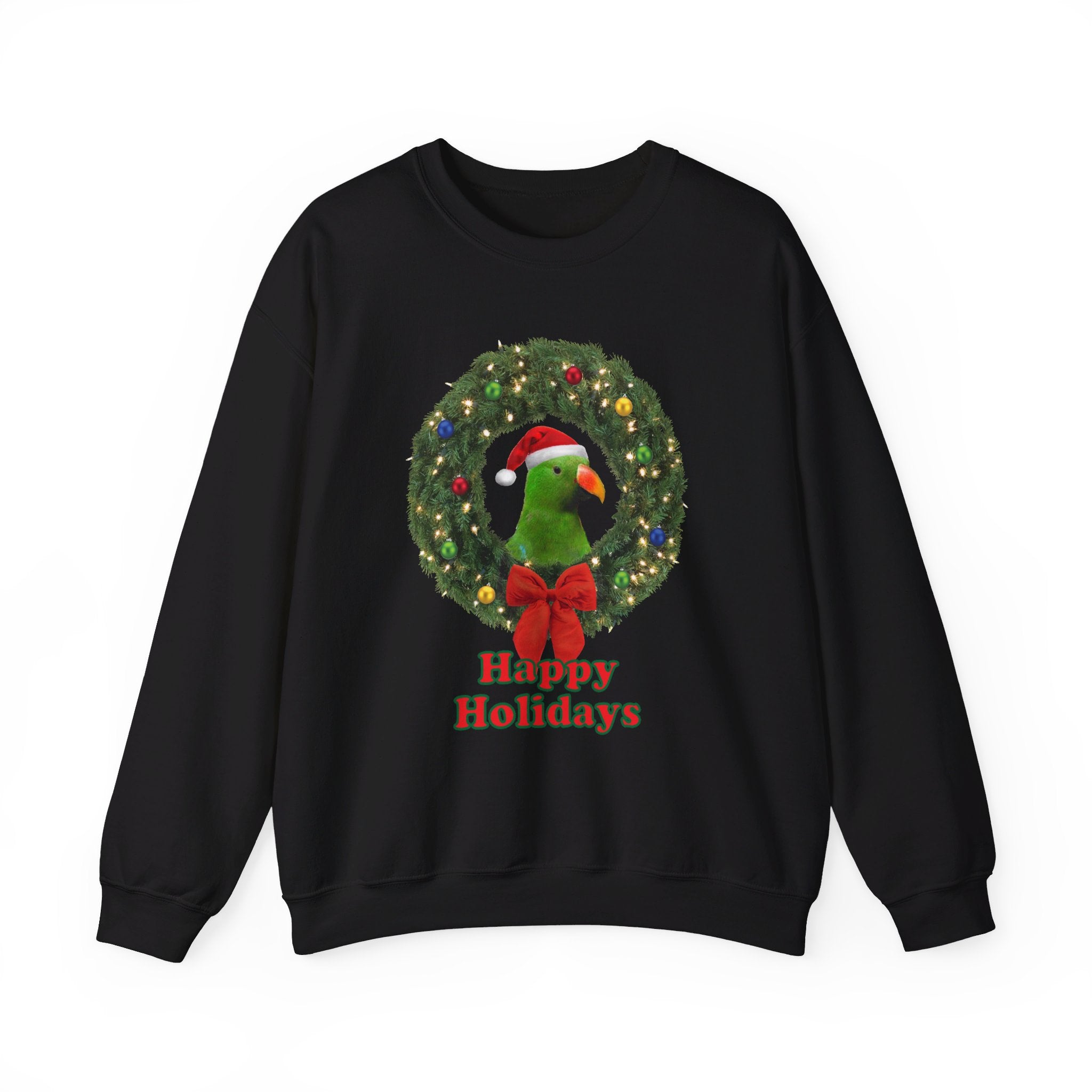 Happy Christmas Holidays Green Eclectus Sweatshirt