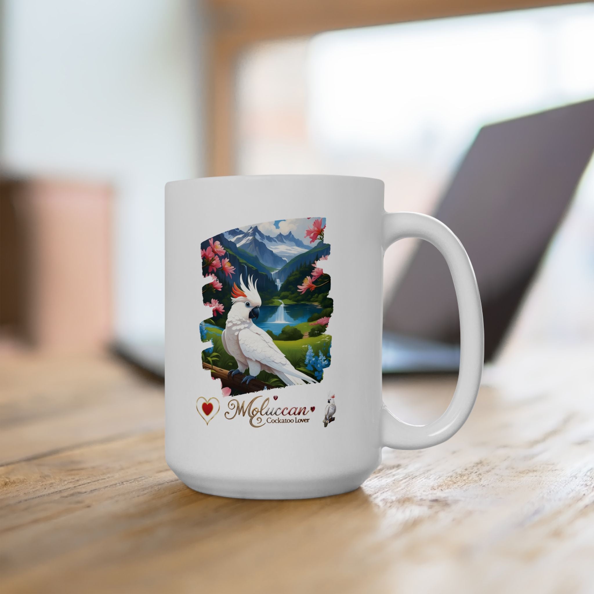 White Moluccan Cockatoo Lover Mug