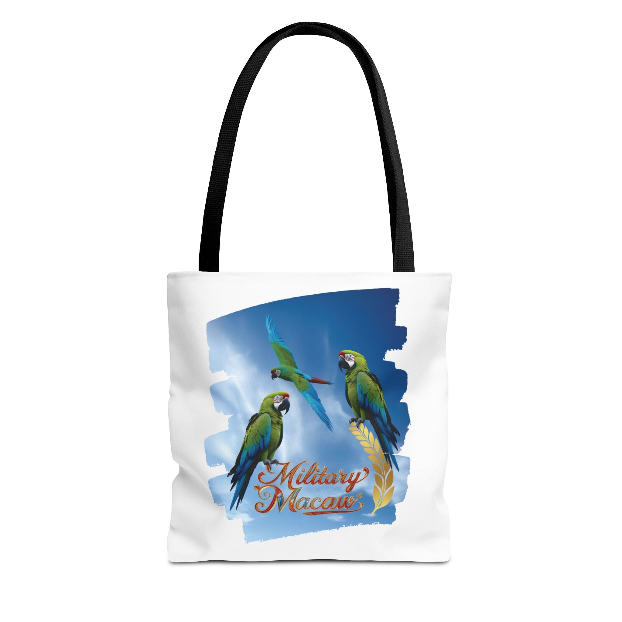 Military Macaw Flying Tote Bag