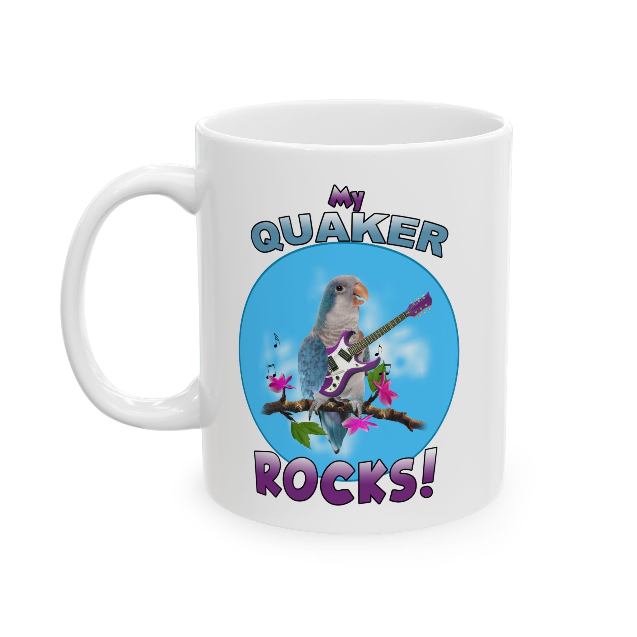 My Blue Quaker Rocks Guitar Mug
