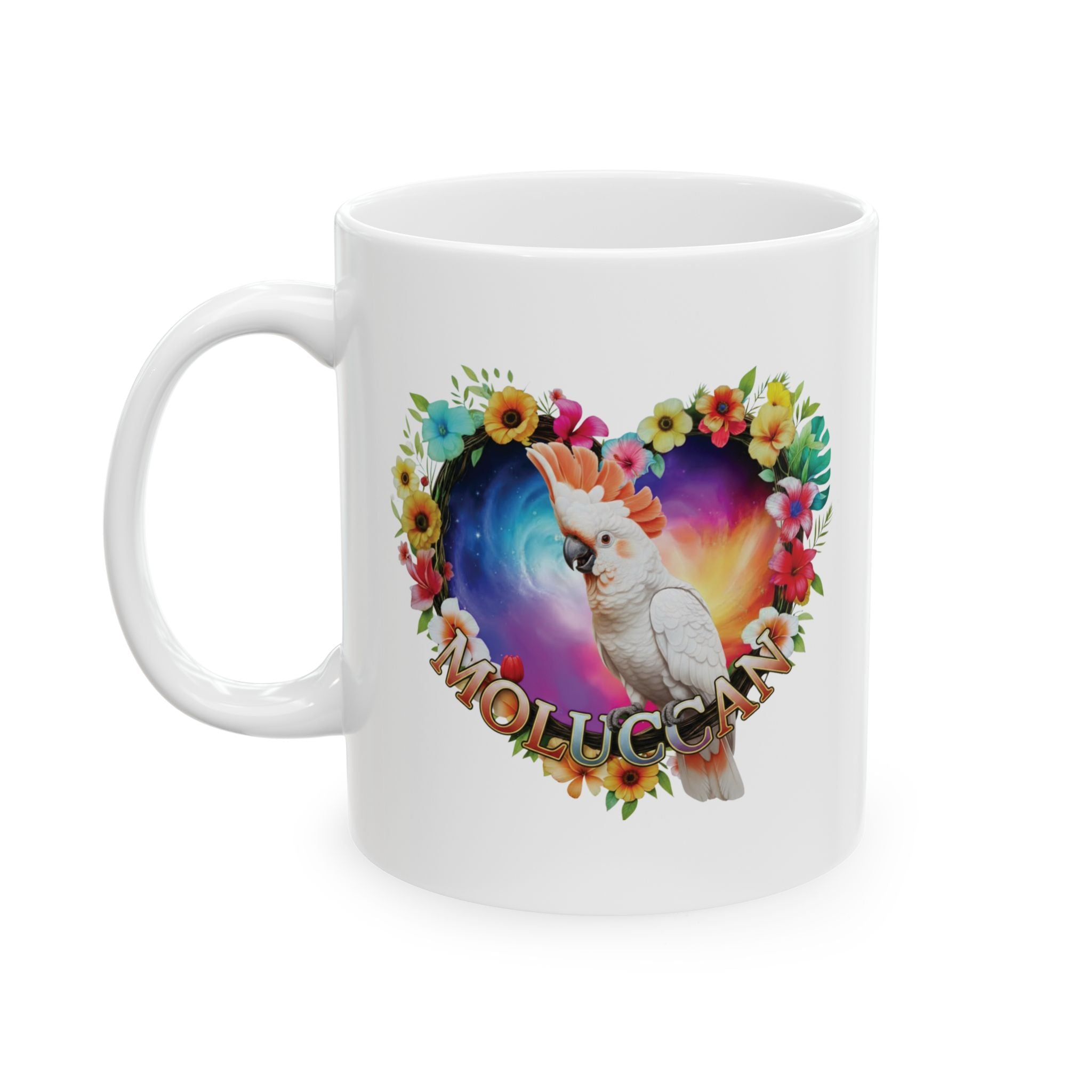 Floral Moluccan Cockatoo Mug