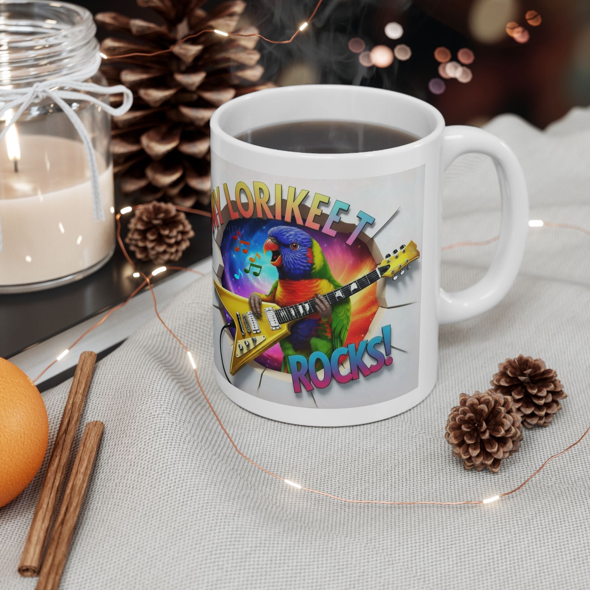 My Lorikeet Rocks Guitar Mug