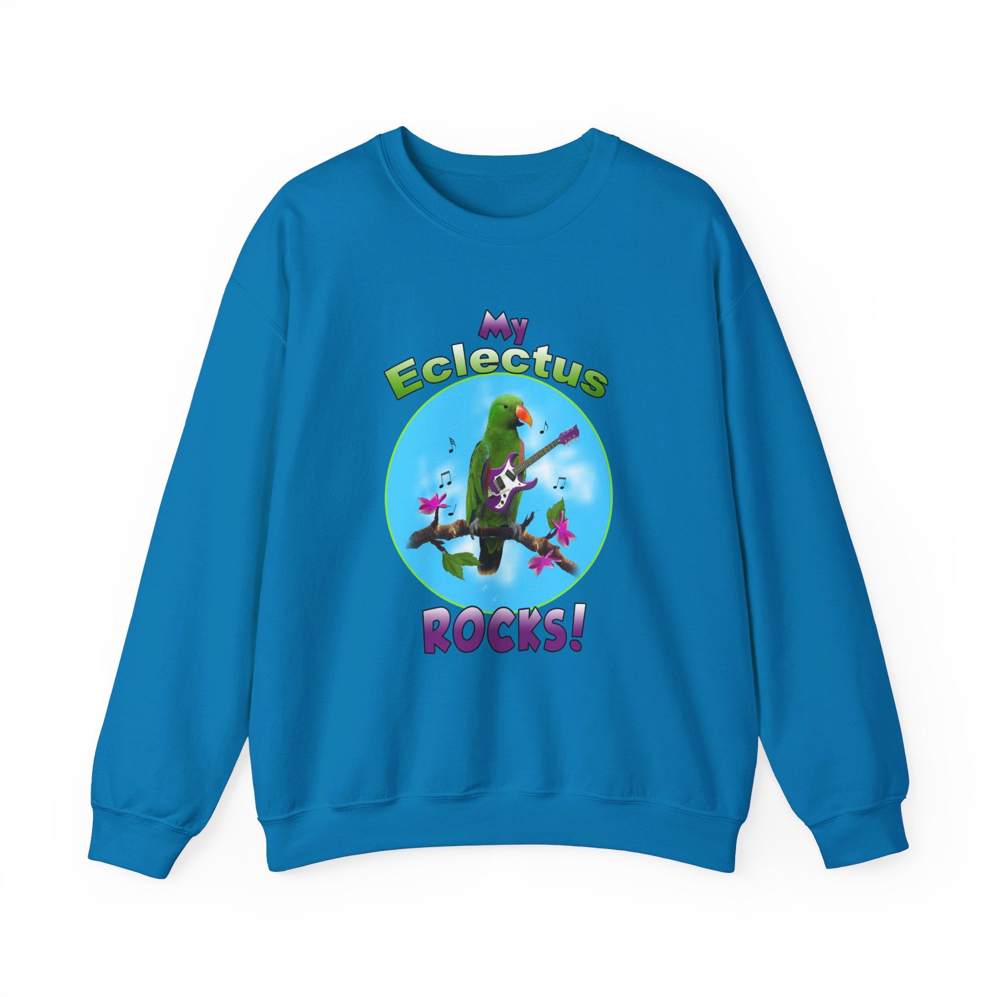 My Green Eclectus Rocks Guitar Sweatshirt