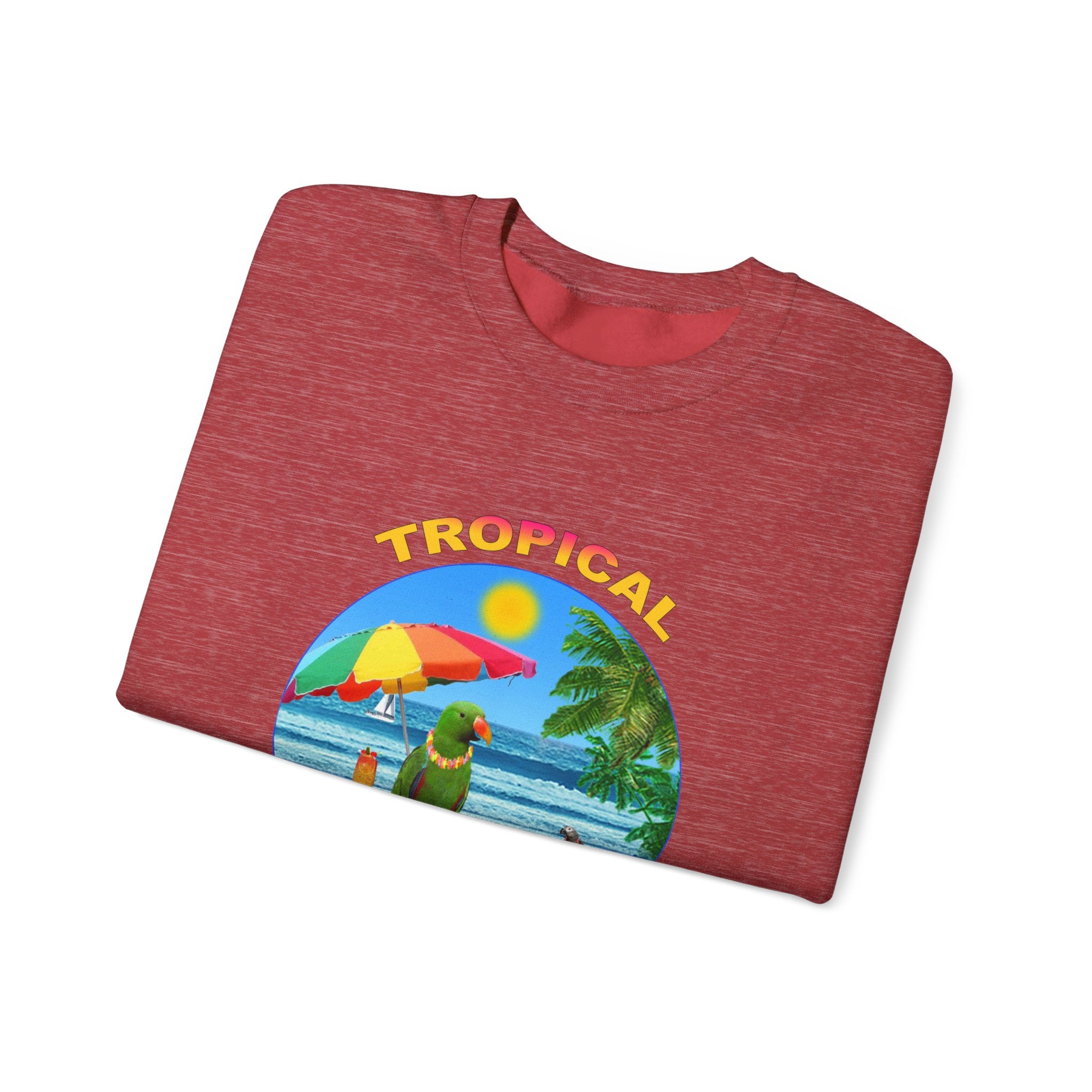 Tropical Parrot-Dise Green Eclectus Sweatshirt