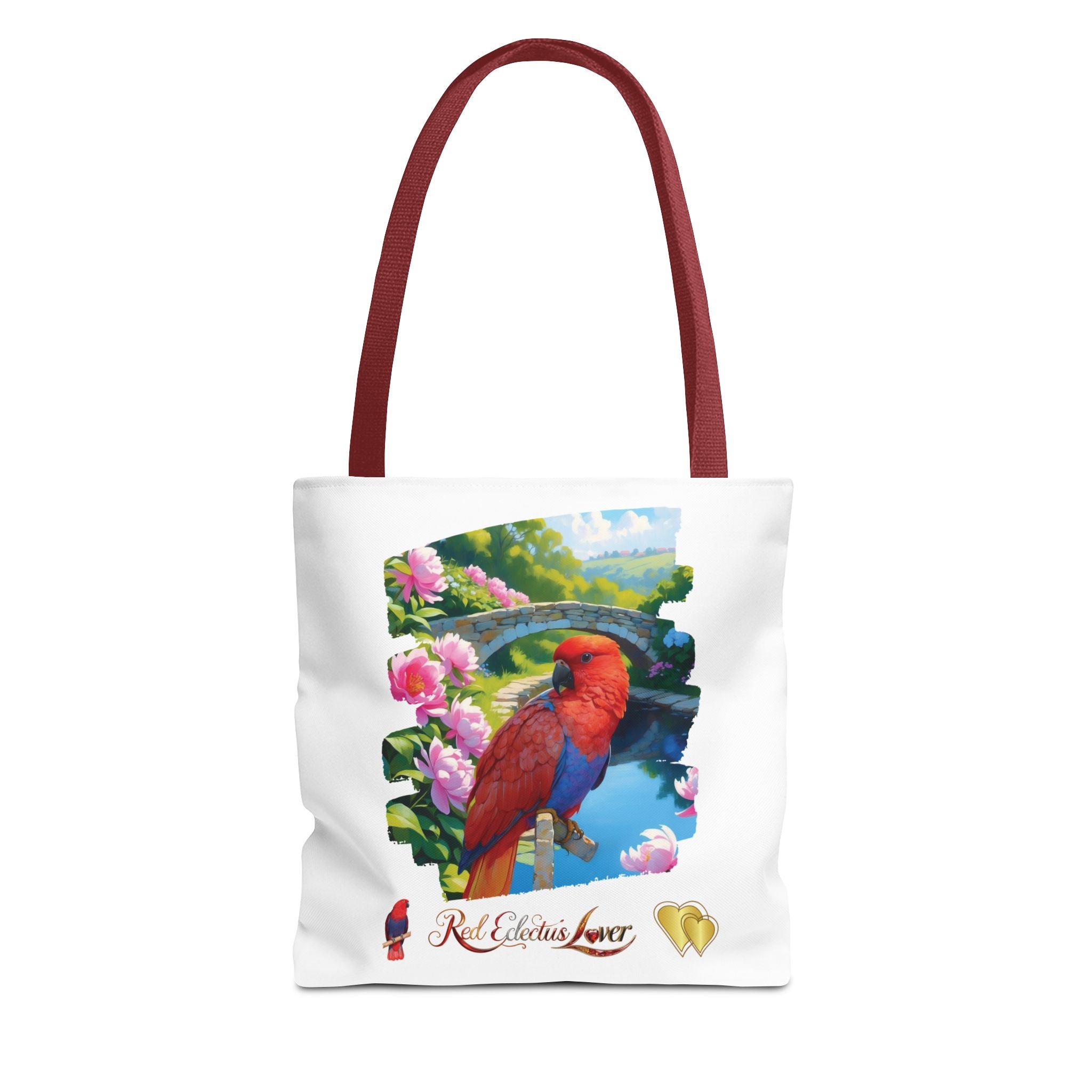 Red Eclectus Tote Bag