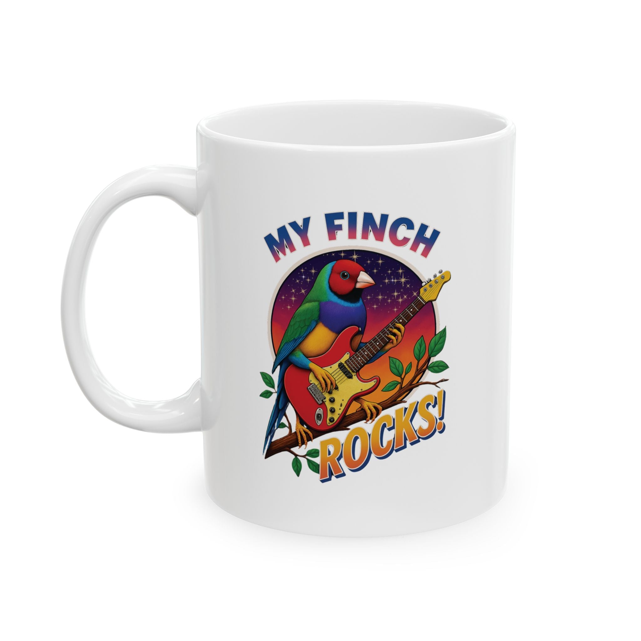 My Finch Rocks Guitar Mug