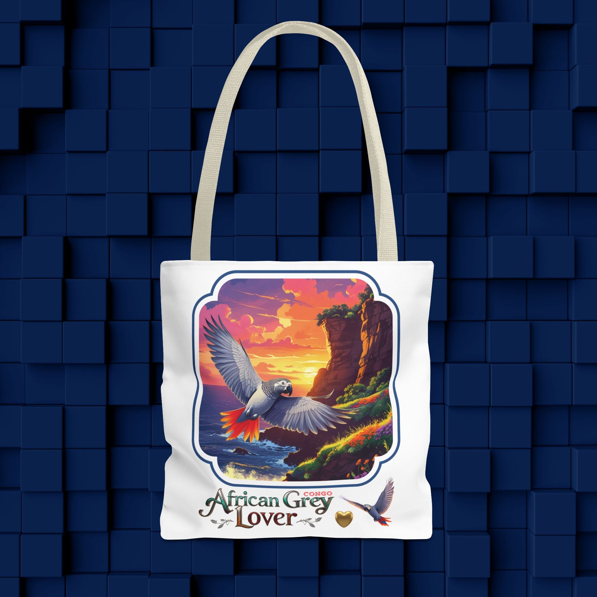 Tote Bag With African Grey Congo Design
