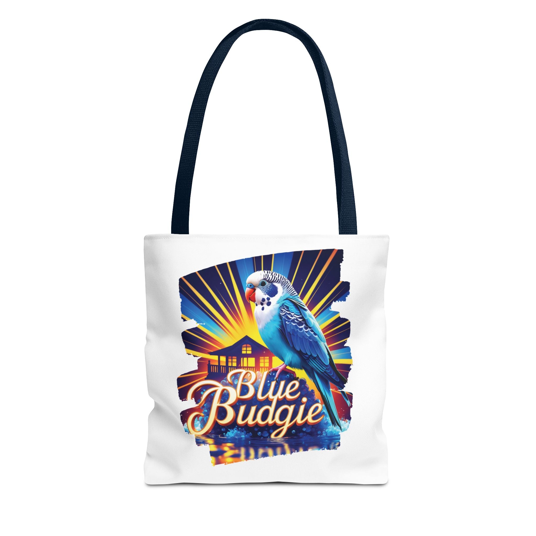 Blue Budgie Sunburst Tote Bag